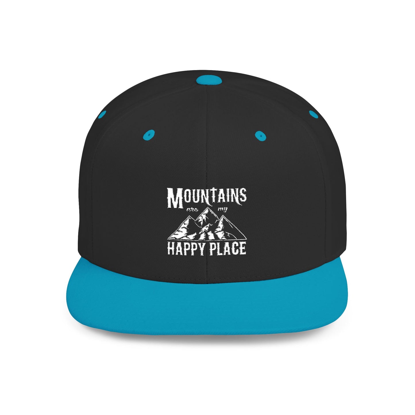 Mountain Adventures Snapback Hat - "Mountains My Happy Place"
