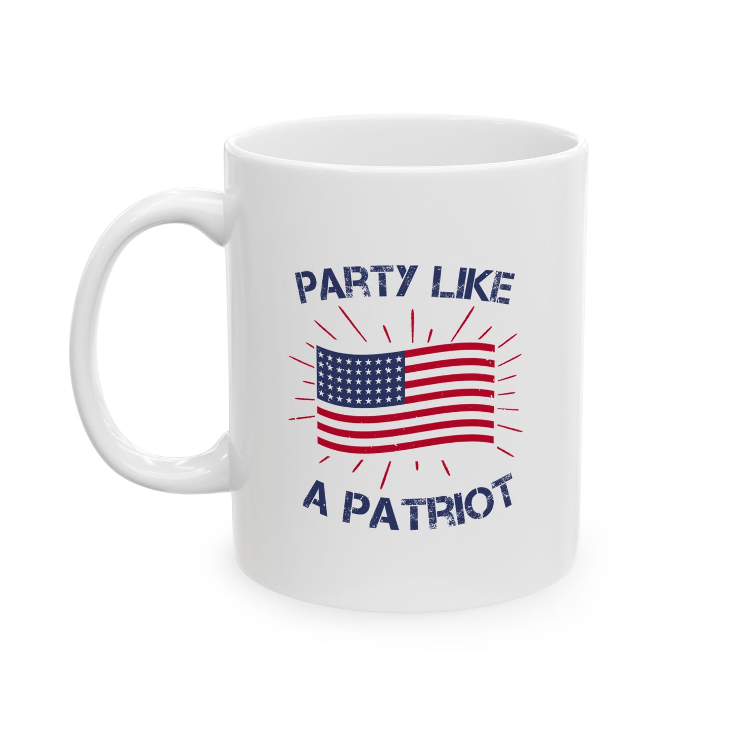 Patriotic Ceramic Mug - Celebrate Freedom - 11oz & 15oz - CHILL T-SHIRT
