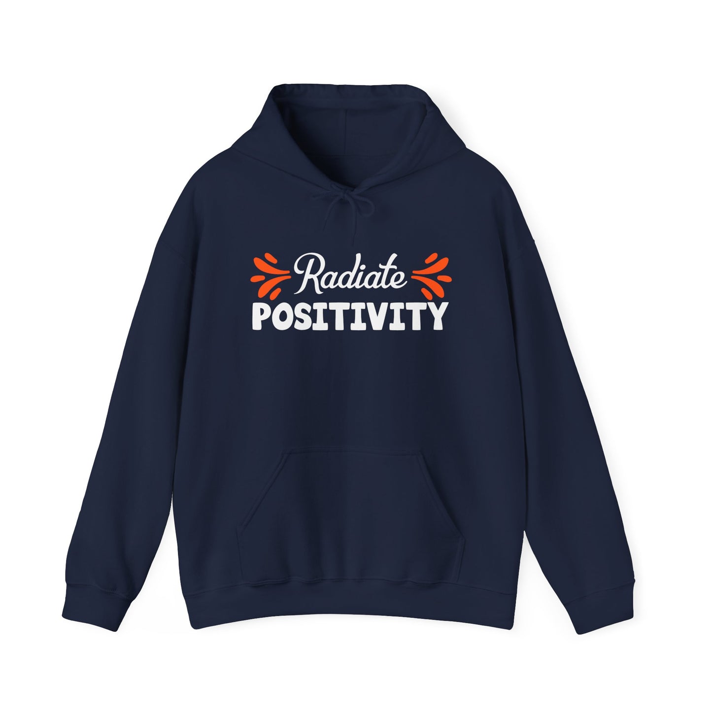 "Radiate Positivity" Unisex Heavy Blend™ Inspirational Apparel for Everyday Wear Hooded Sweatshirt