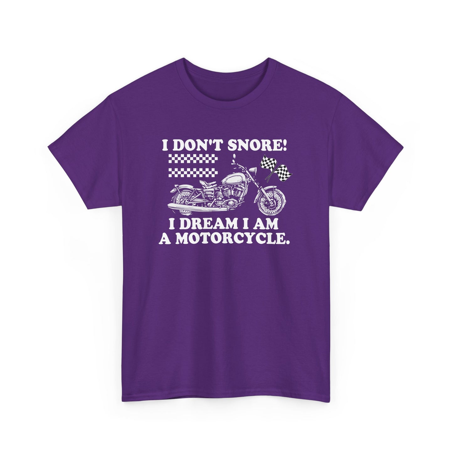 "I Dream I Am A Motorcycle" Unisex Heavy Cotton Tee - Perfect for Bikers & Dreamers! T-Shirt - CHILL T-SHIRT