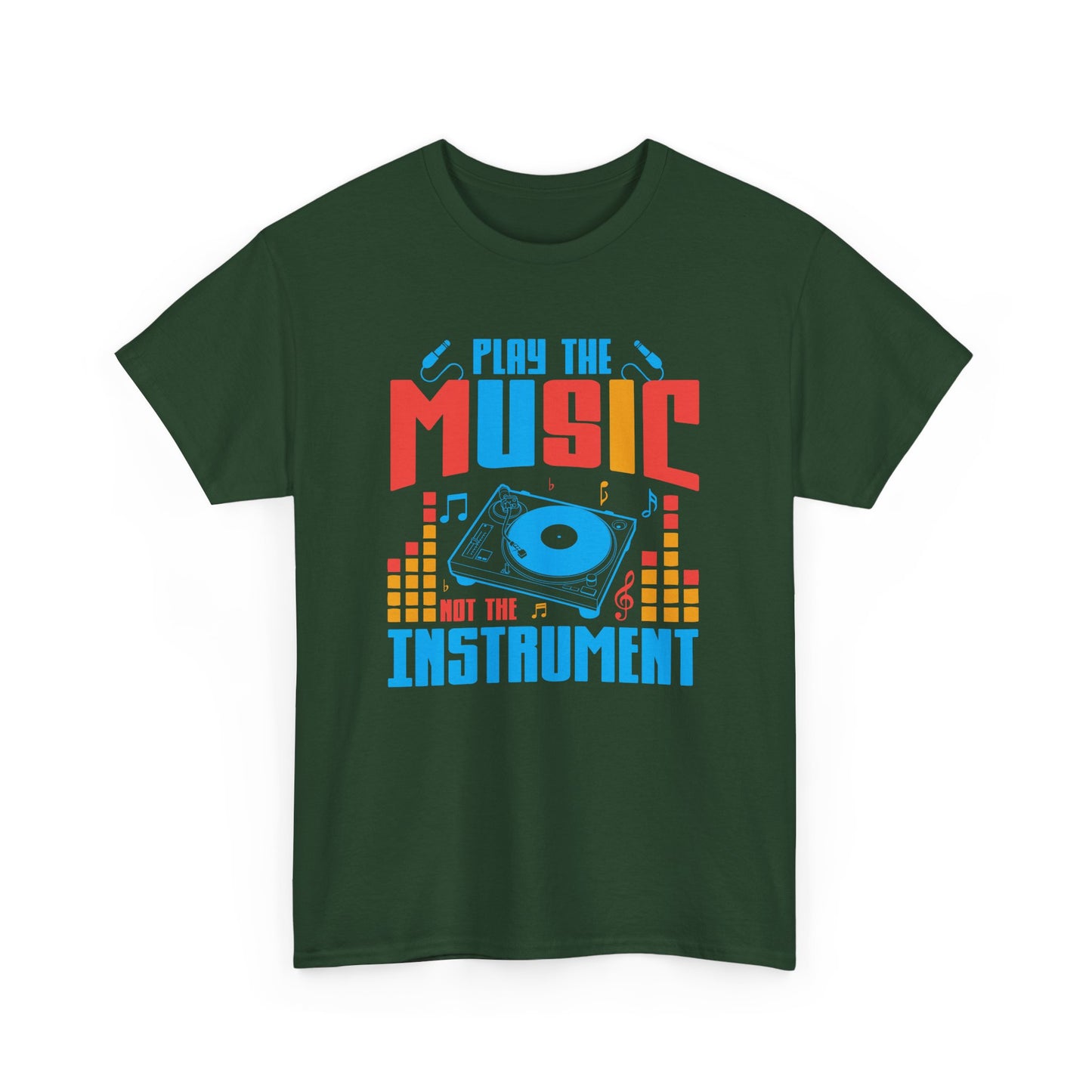 "Play the Music Instrument" Unisex Heavy Cotton Tee - Music Lover's T-Shirt for Musicians and Fans - CHILL T-SHIRT