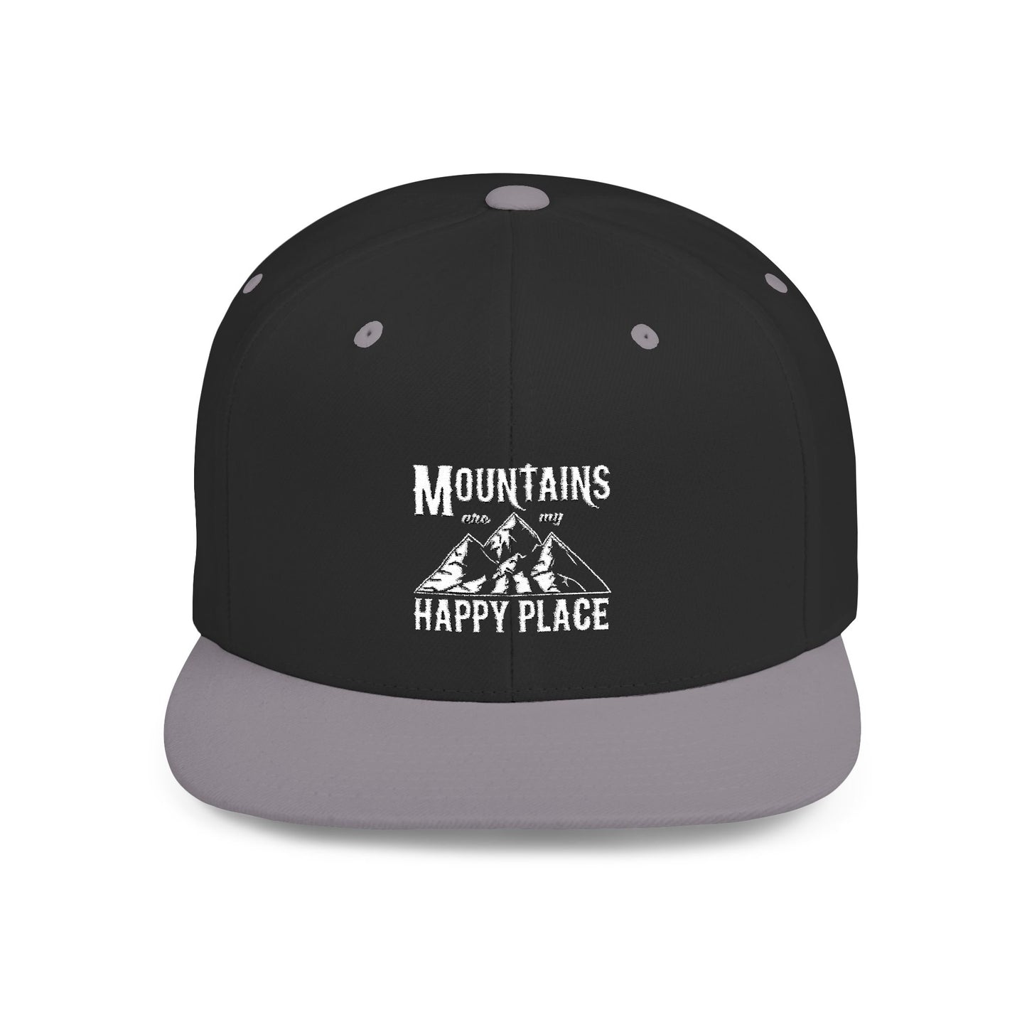 Mountain Adventures Snapback Hat - "Mountains My Happy Place"