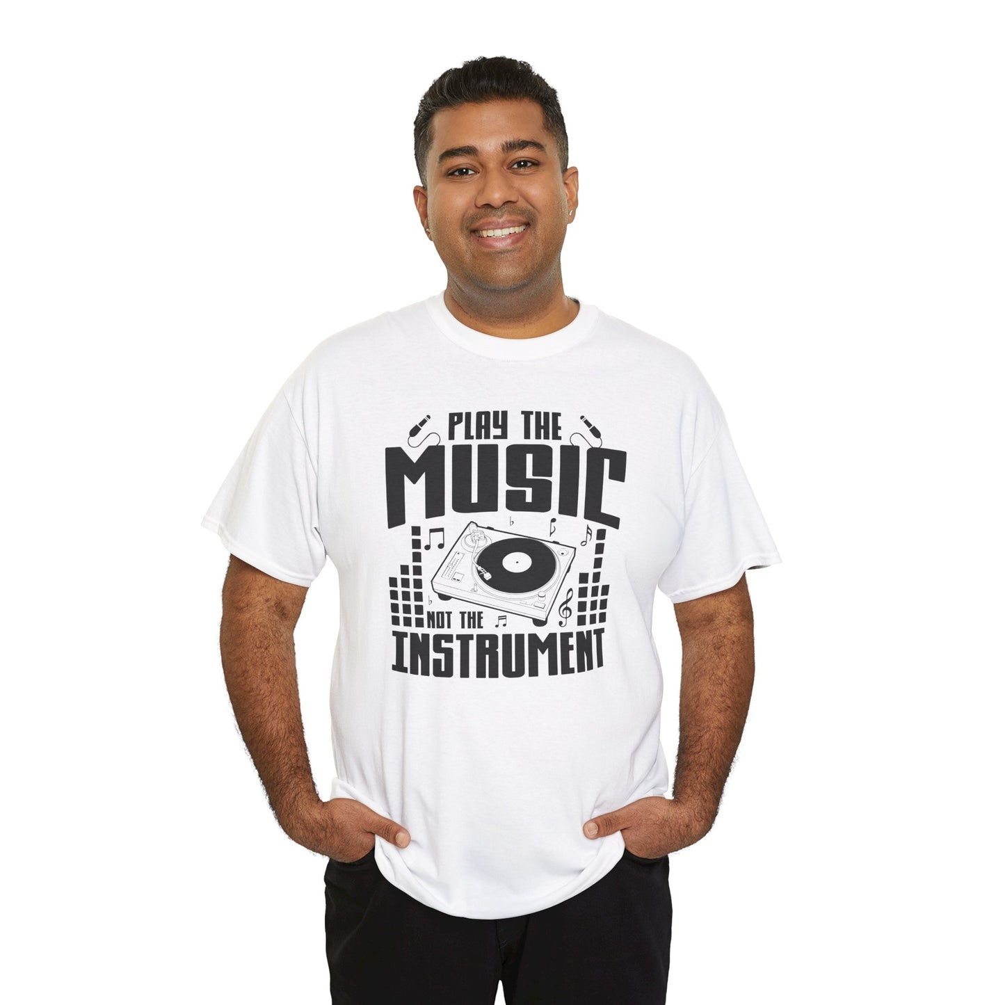 Light Version"Play the Music Instrument" Unisex Heavy Cotton Tee - Music Lover's T-Shirt for Musicians and Fans - CHILL T-SHIRT