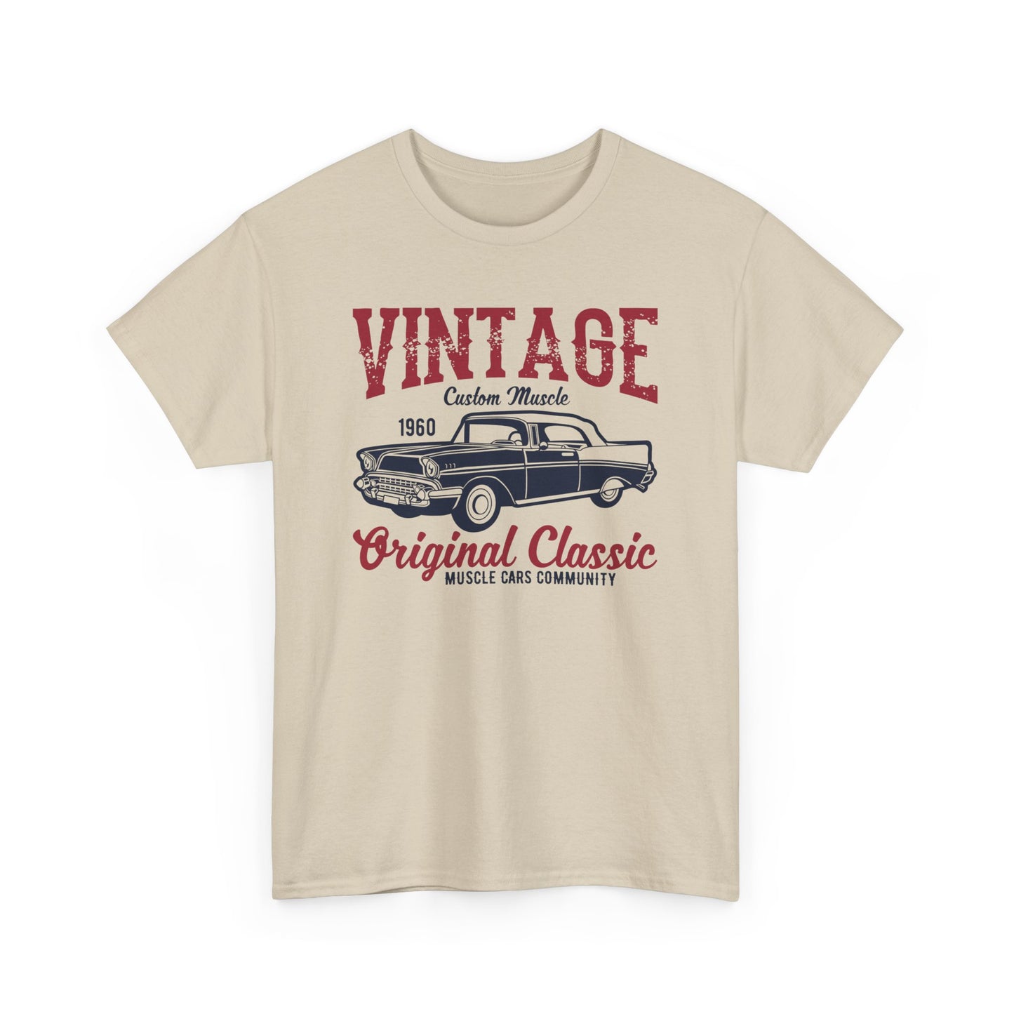 Vintage Classic Muscle Car Unisex Heavy Cotton Tee T-Shirt - CHILL T-SHIRT