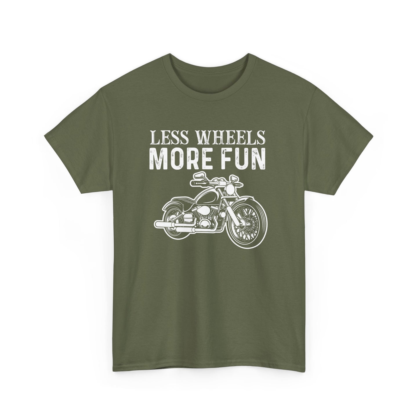 "Less Wheels More Fun" Unisex Heavy Cotton Tee T-Shirt - CHILL T-SHIRT