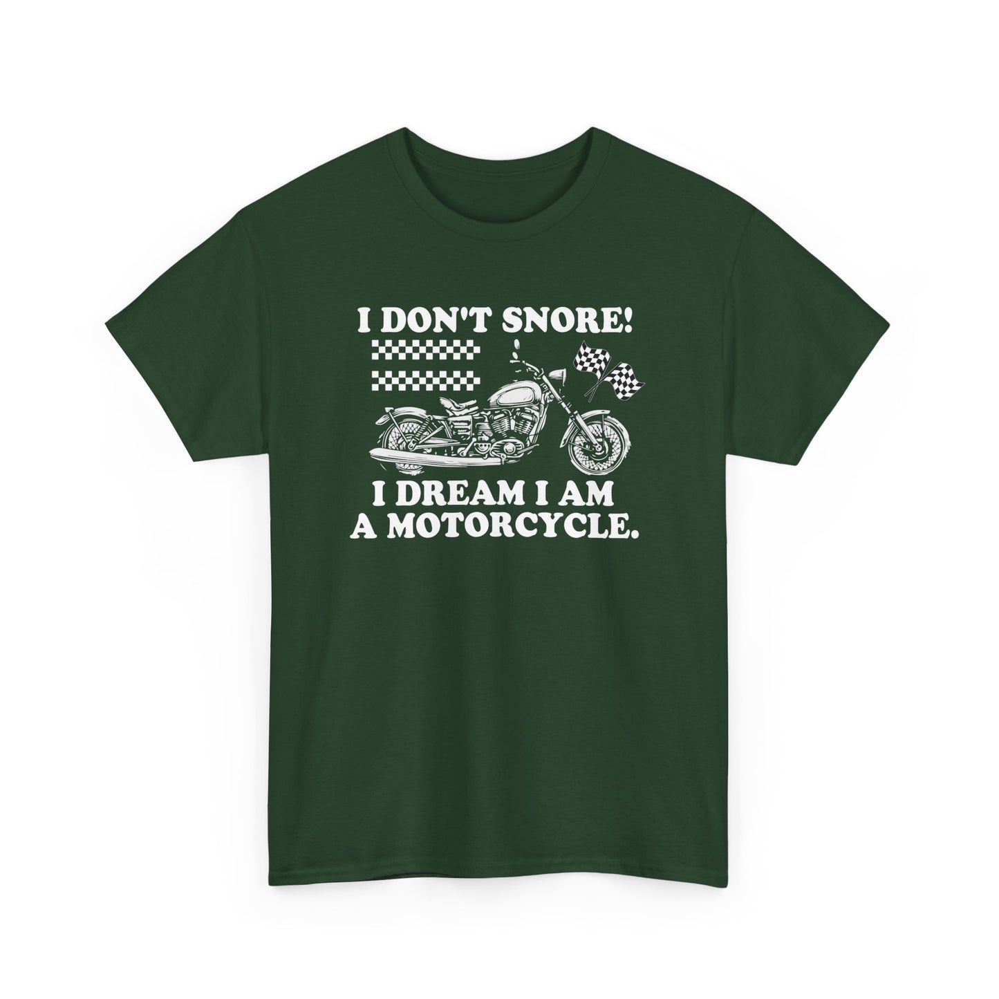 "I Dream I Am A Motorcycle" Unisex Heavy Cotton Tee - Perfect for Bikers & Dreamers! T-Shirt - CHILL T-SHIRT