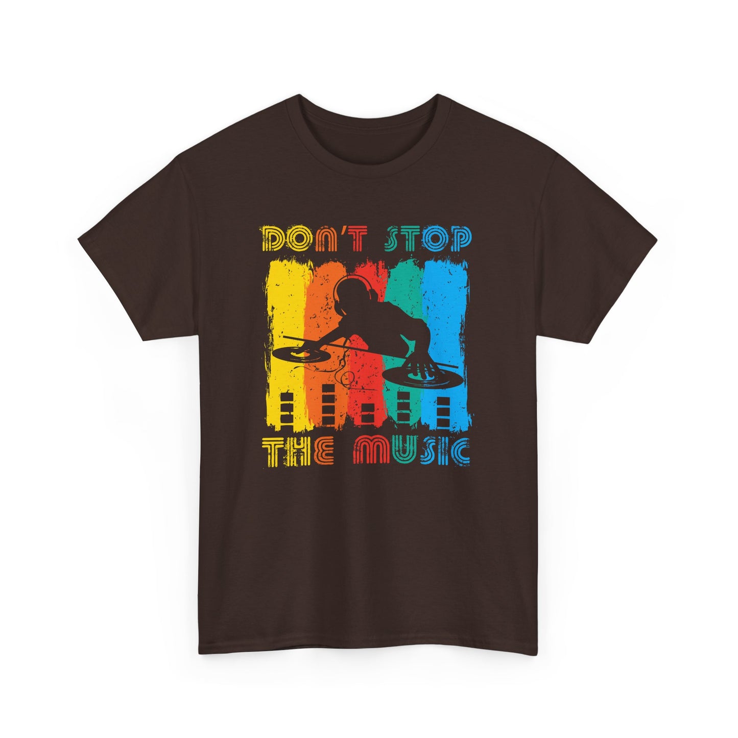 Retro Music Lover Unisex Heavy Cotton Tee - 'Don't Stop The Music' T-Shirt - CHILL T-SHIRT