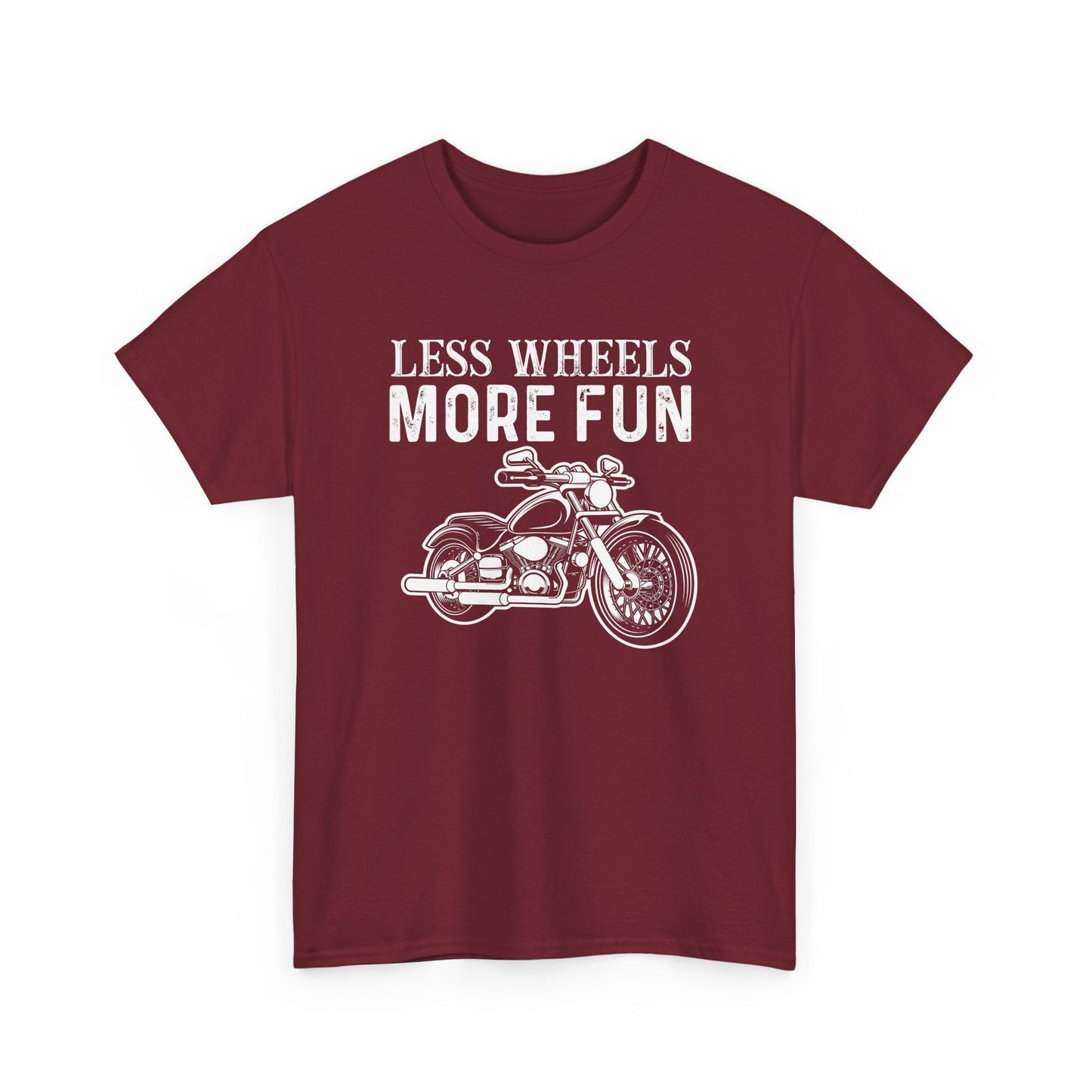 "Less Wheels More Fun" Unisex Heavy Cotton Tee T-Shirt - CHILL T-SHIRT