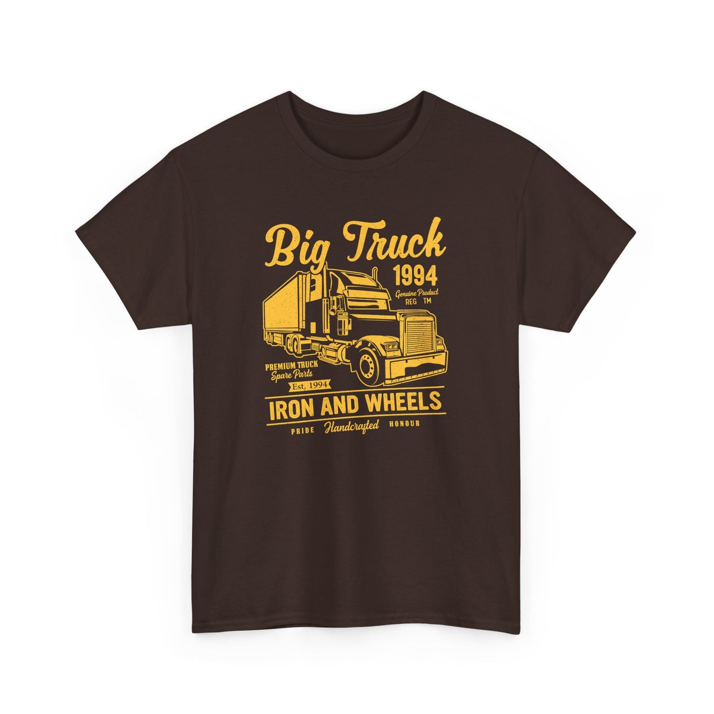 Big Truck Heavy Cotton Tee - Iron and Wheels Design T-Shirt - CHILL T-SHIRT