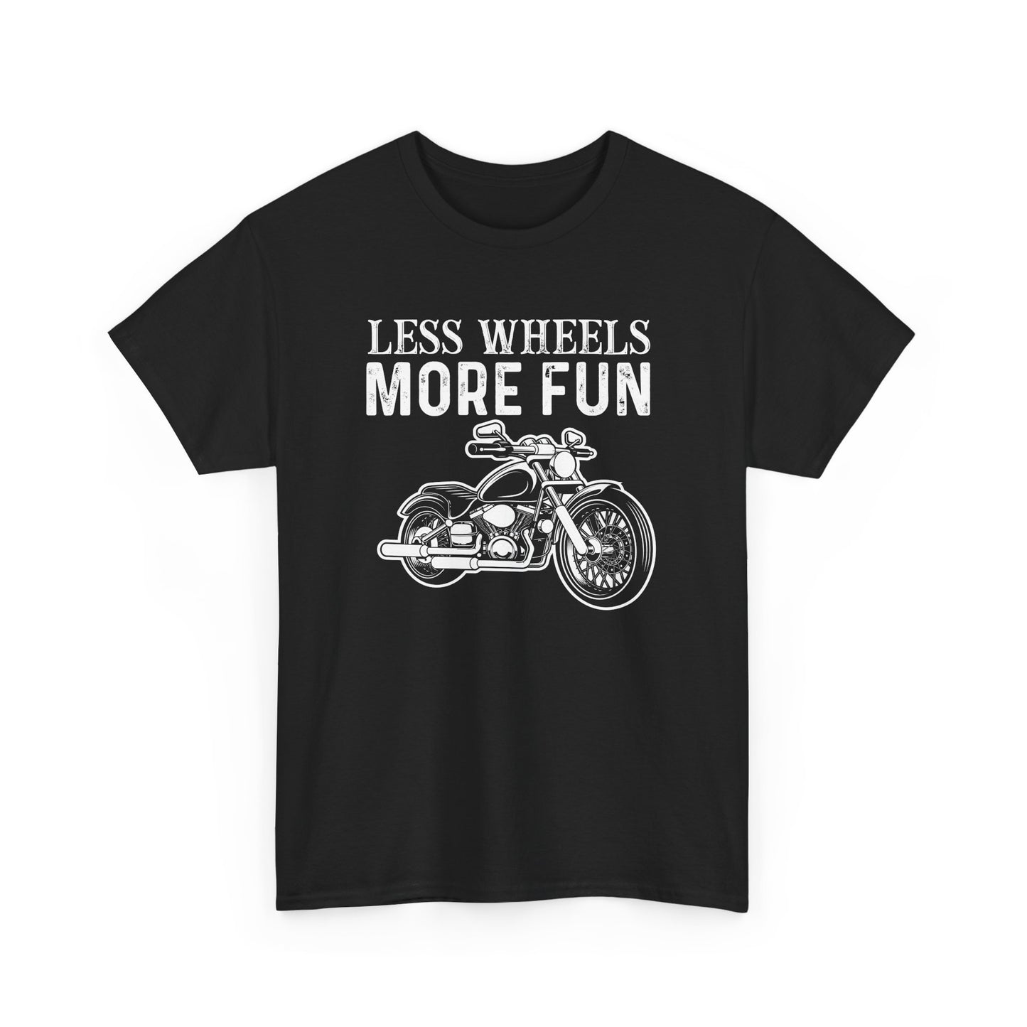 "Less Wheels More Fun" Unisex Heavy Cotton Tee T-Shirt - CHILL T-SHIRT