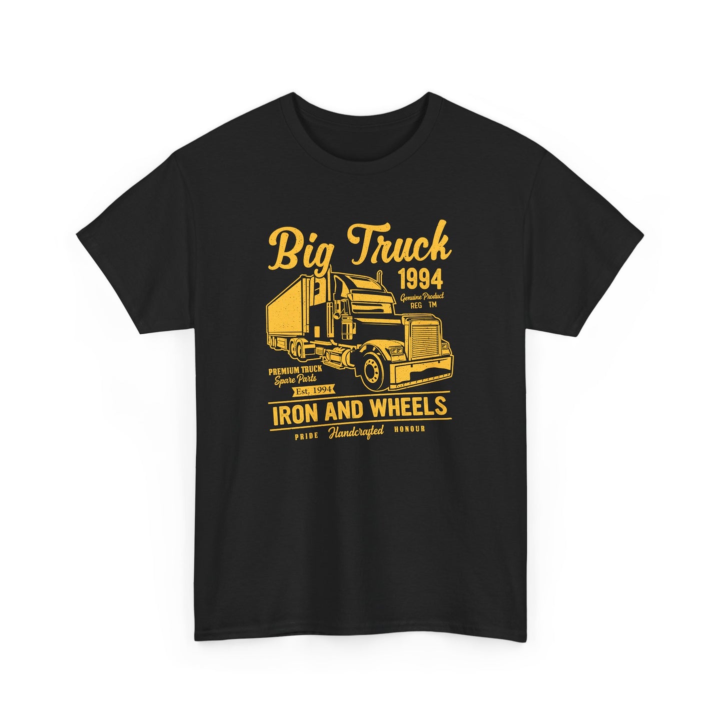 Big Truck Heavy Cotton Tee - Iron and Wheels Design T-Shirt - CHILL T-SHIRT