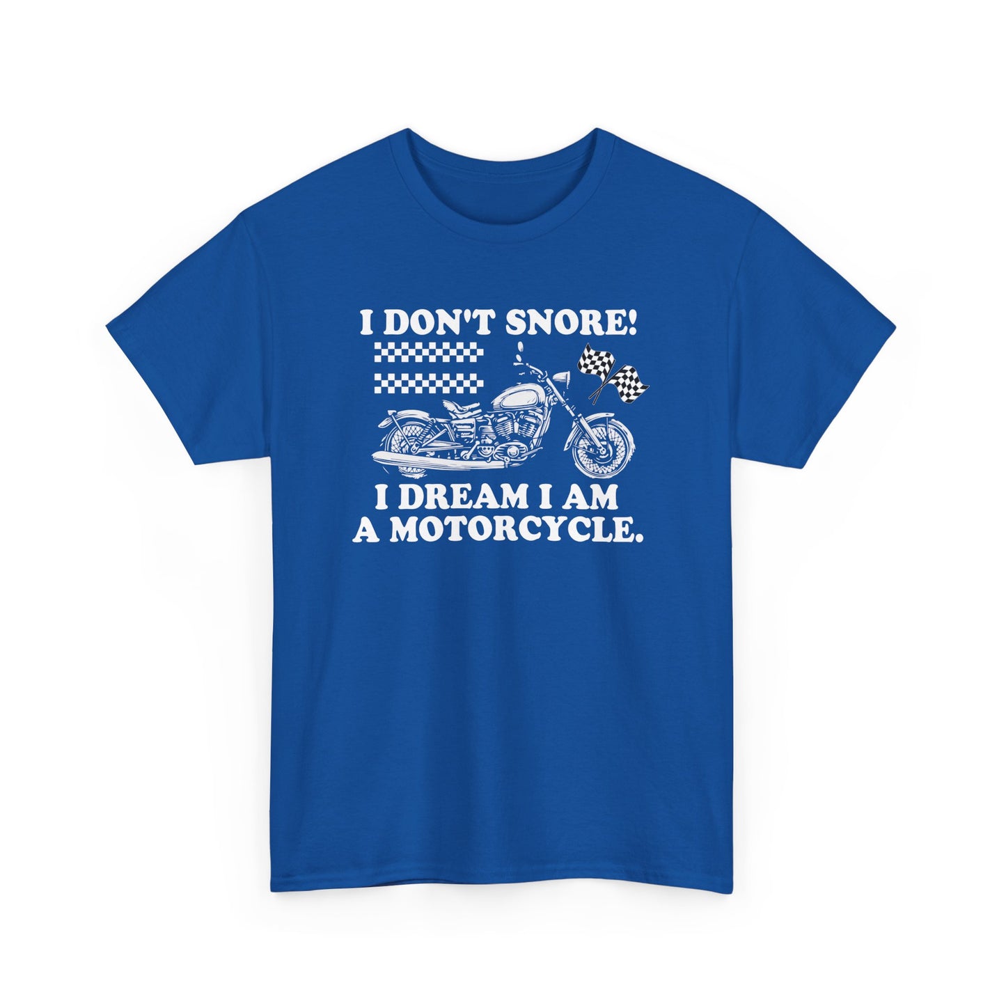 "I Dream I Am A Motorcycle" Unisex Heavy Cotton Tee - Perfect for Bikers & Dreamers! T-Shirt - CHILL T-SHIRT