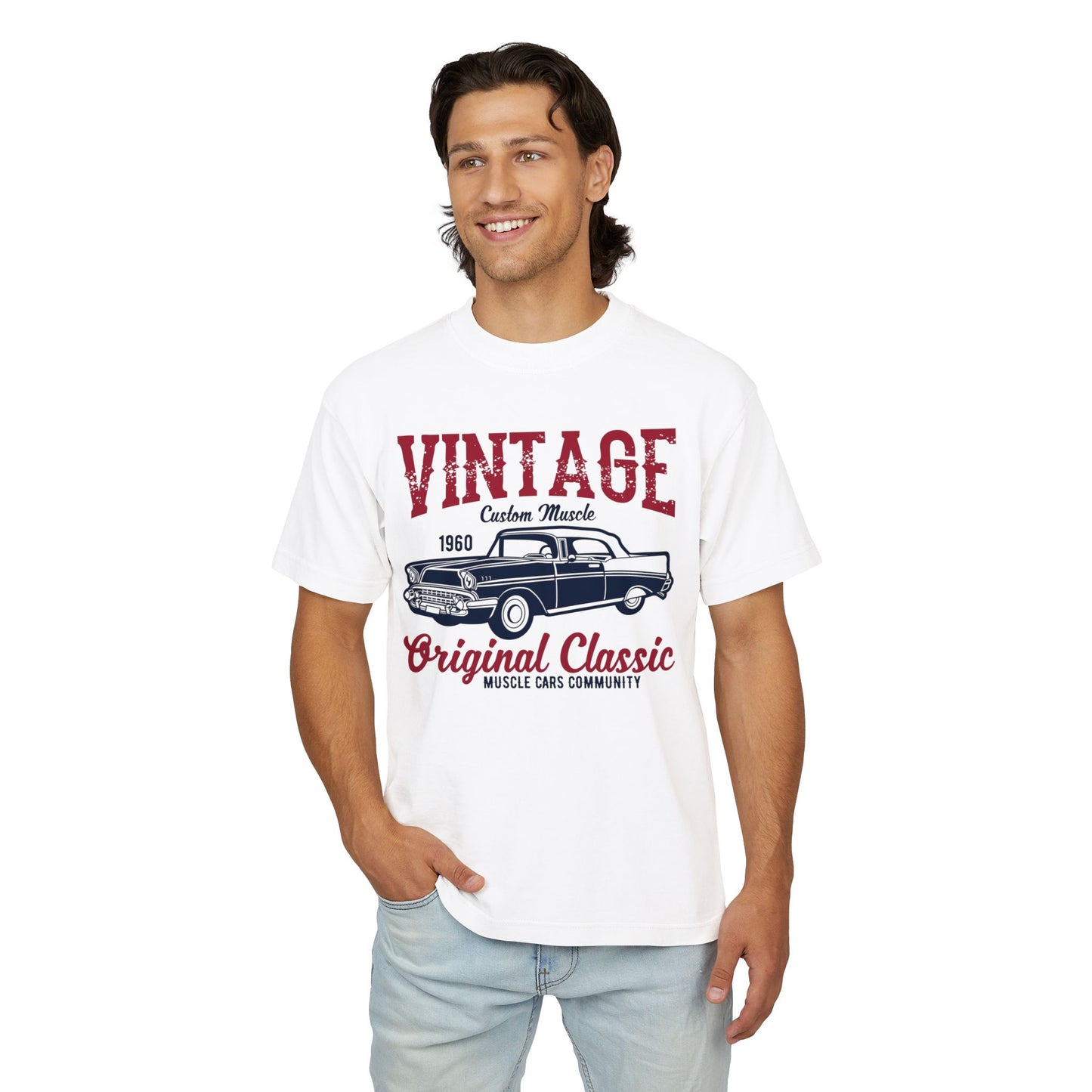 Vintage Classic Muscle Car Unisex Heavy Cotton Tee T-Shirt - CHILL T-SHIRT