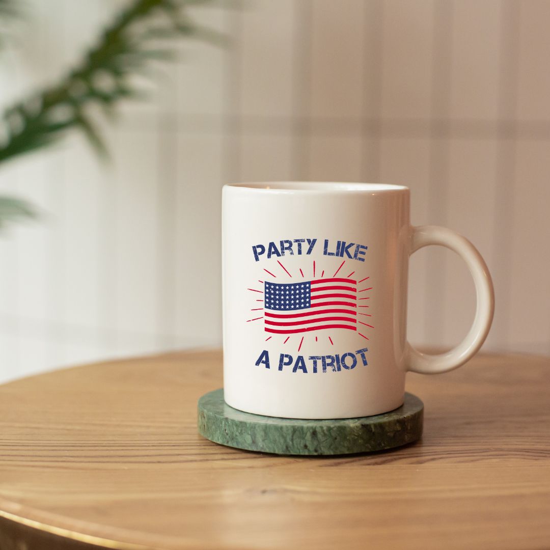 Patriotic Ceramic Mug - Celebrate Freedom - 11oz & 15oz - CHILL T-SHIRT