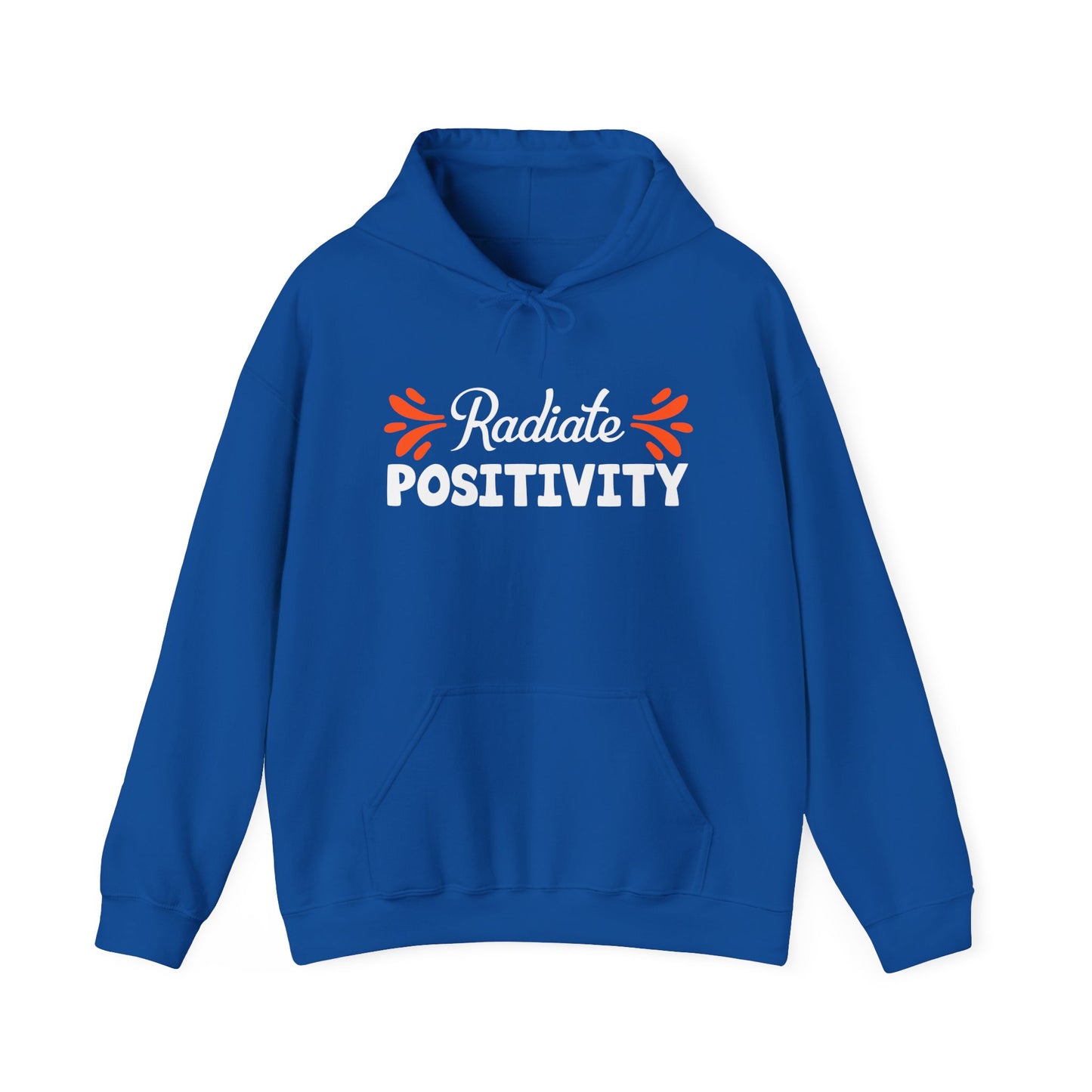 "Radiate Positivity" Unisex Heavy Blend™ Inspirational Apparel for Everyday Wear Hooded Sweatshirt