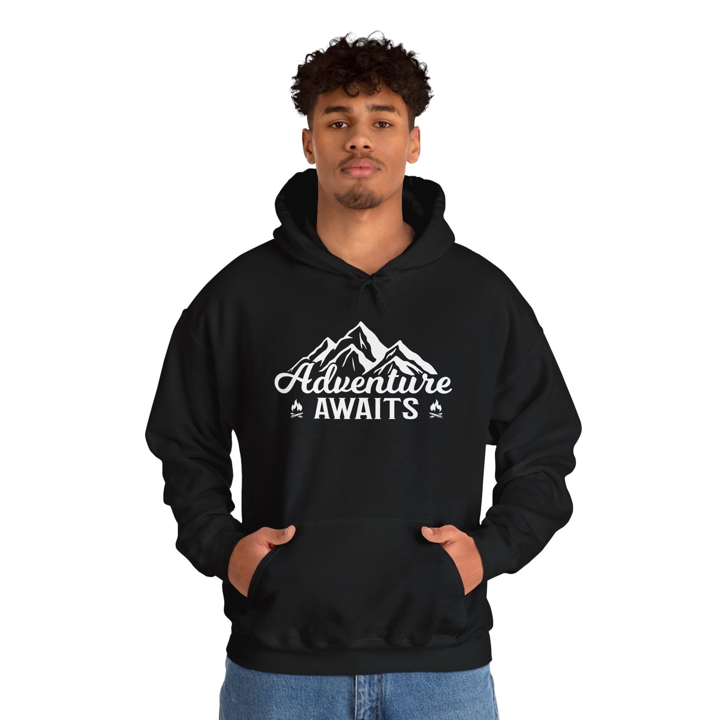 Adventure Awaits Unisex Heavy Blend™ Hooded Sweatshirt - Perfect for Explorers