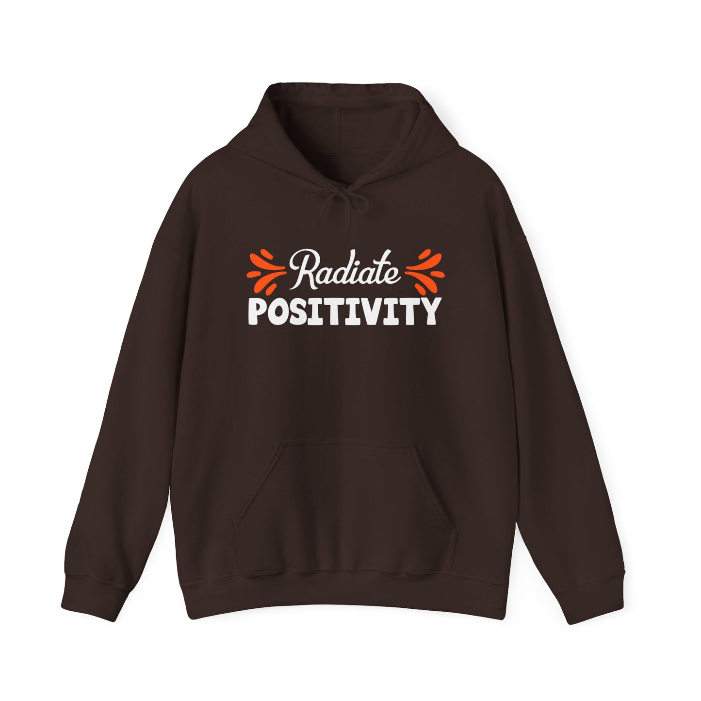 "Radiate Positivity" Unisex Heavy Blend™ Inspirational Apparel for Everyday Wear Hooded Sweatshirt