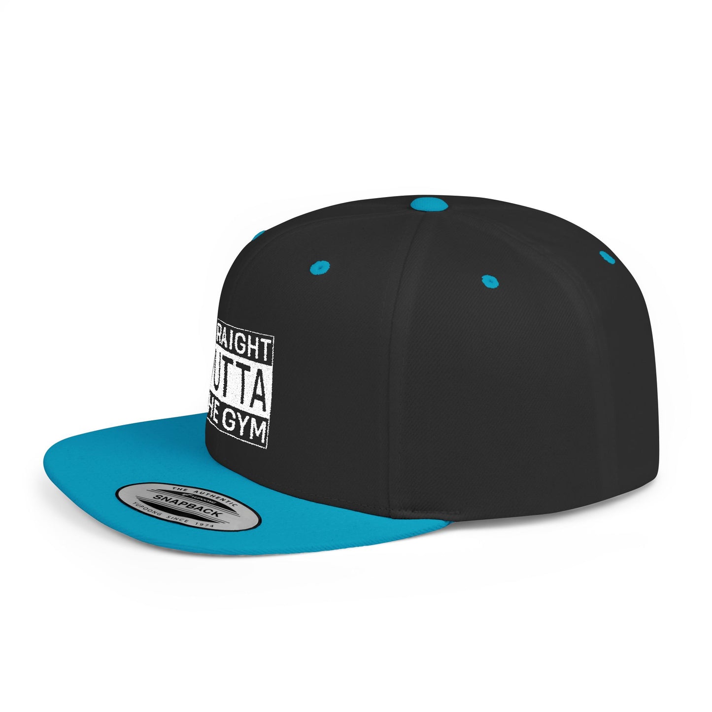 Straight Outta the Gym Flat Bill Snapback Cap - Perfect for Fitness Enthusiasts