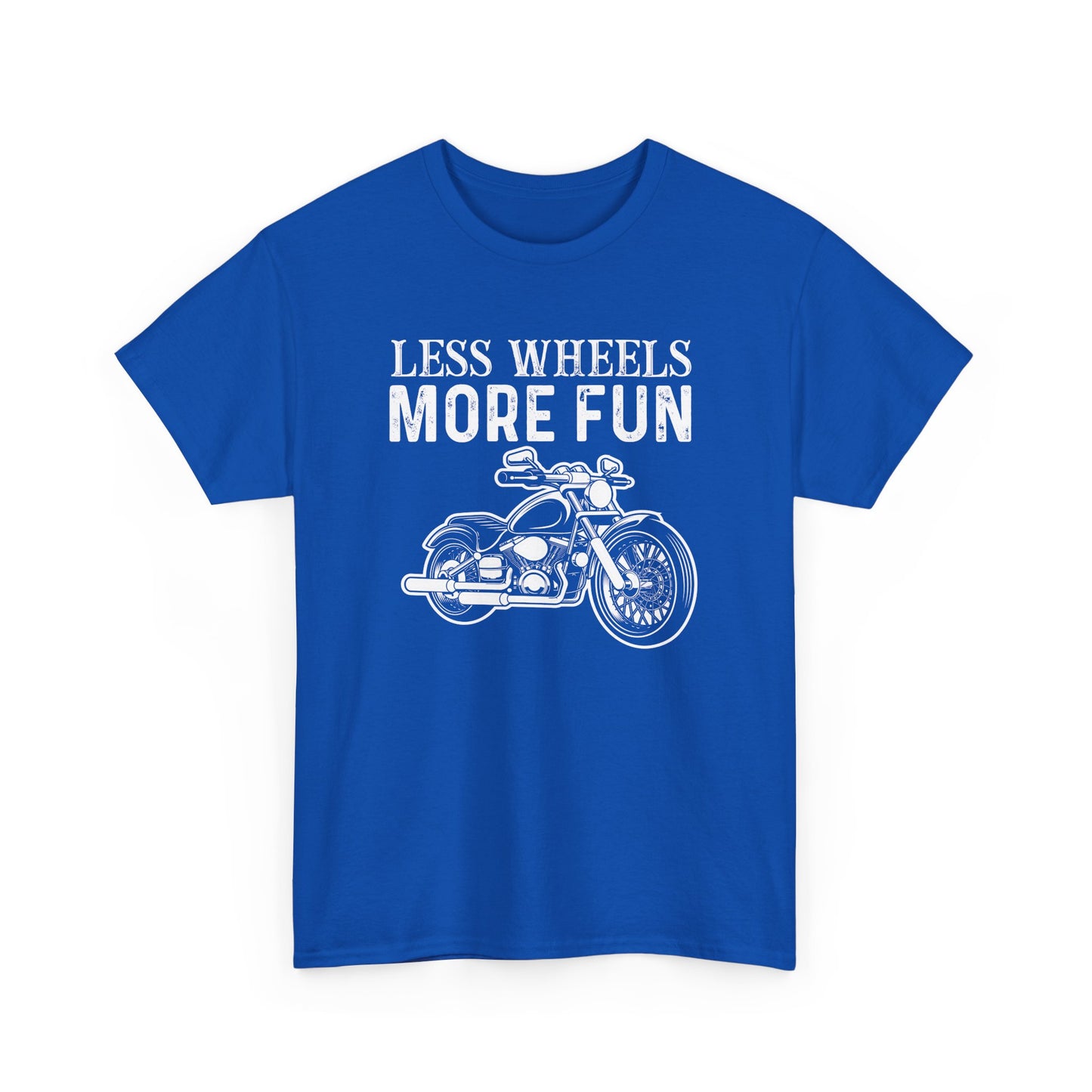 "Less Wheels More Fun" Unisex Heavy Cotton Tee T-Shirt - CHILL T-SHIRT