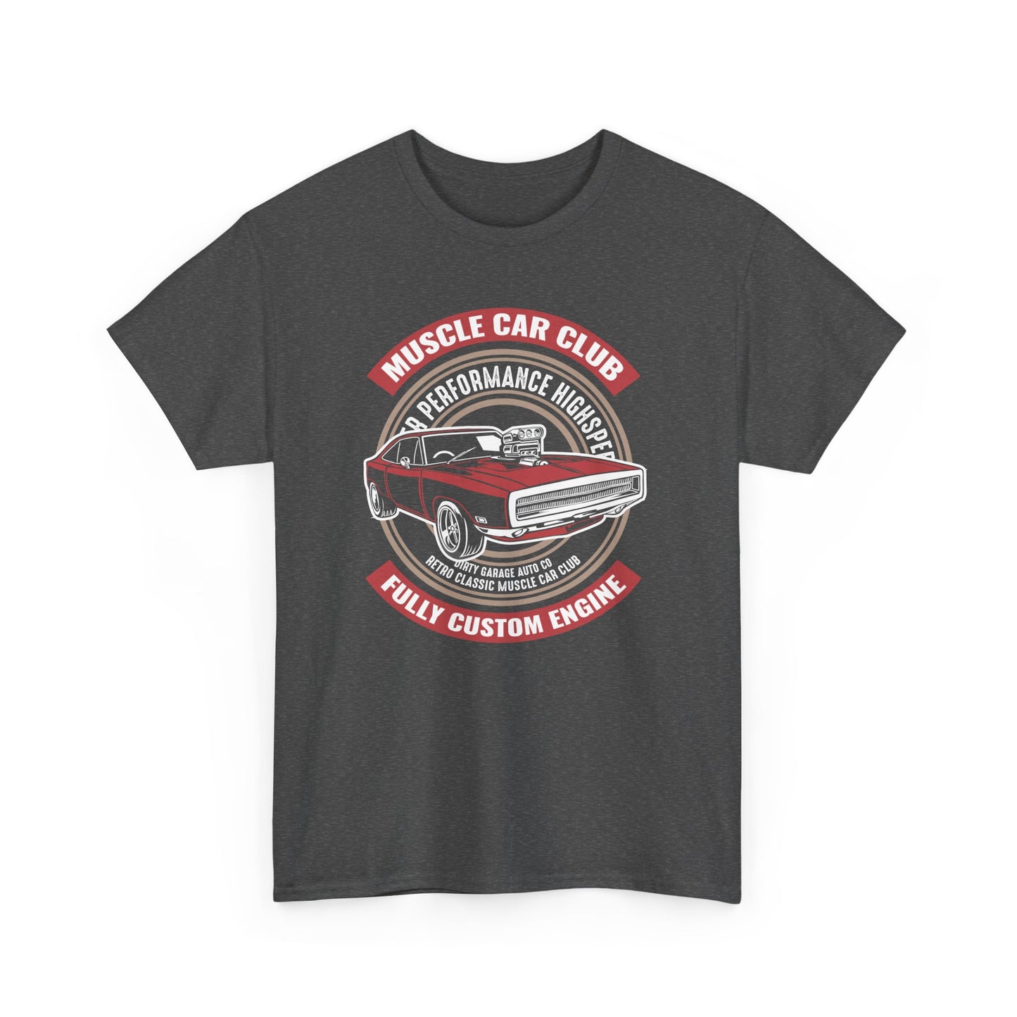 Muscle Car Club Unisex Heavy Cotton Tee - Automotive Enthusiast T-Shirt - CHILL T-SHIRT