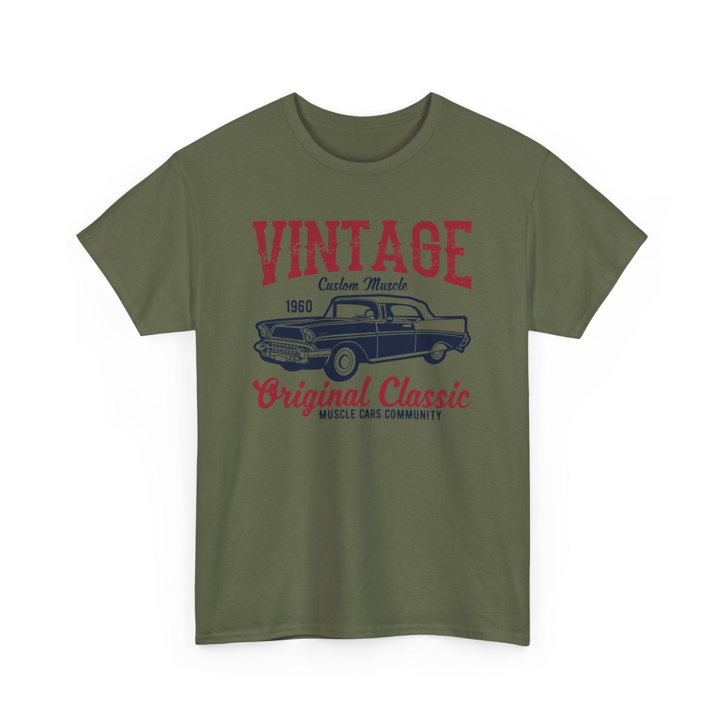Vintage Classic Muscle Car Unisex Heavy Cotton Tee T-Shirt - CHILL T-SHIRT