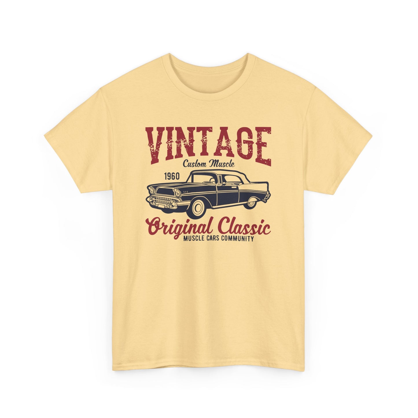 Vintage Classic Muscle Car Unisex Heavy Cotton Tee T-Shirt - CHILL T-SHIRT