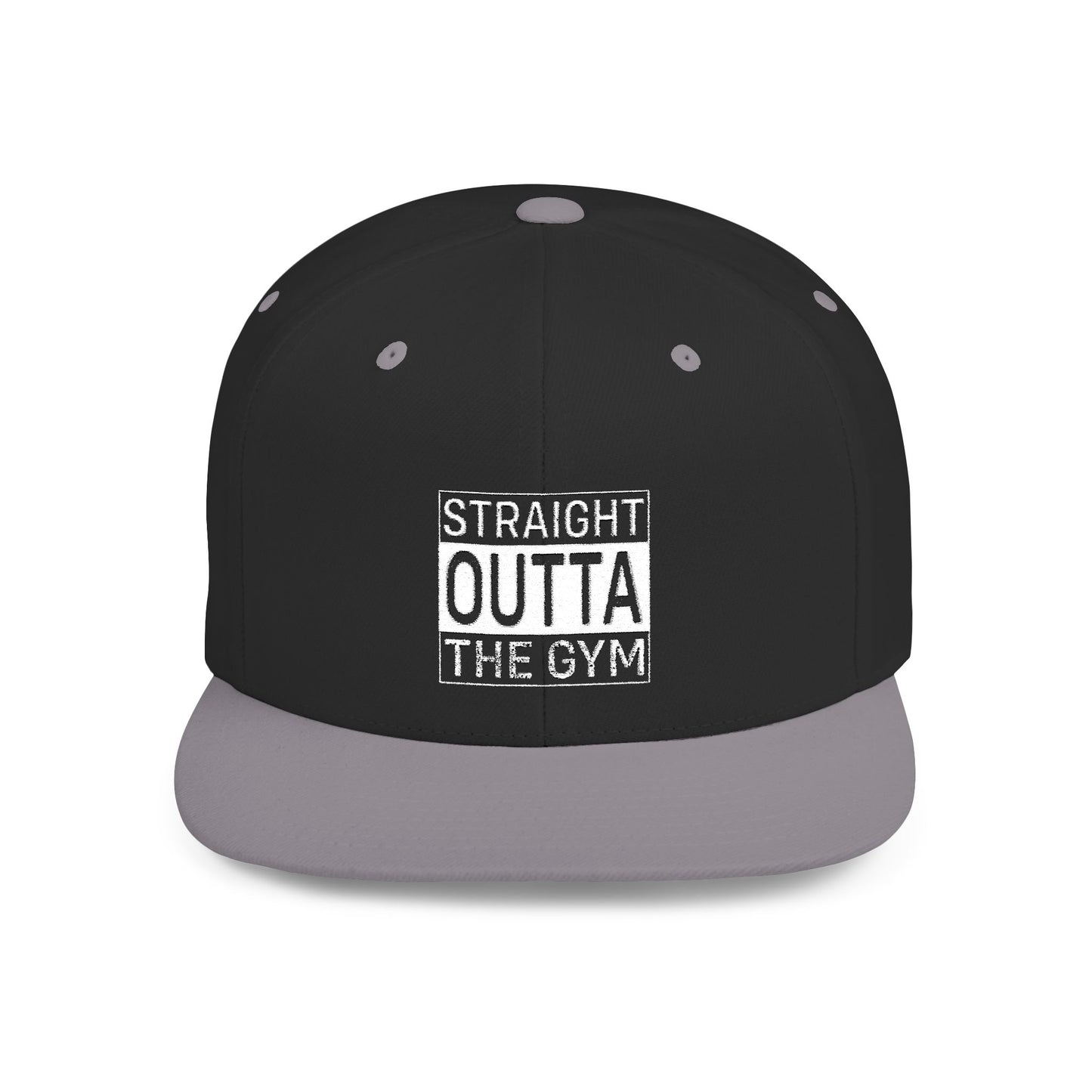 Straight Outta the Gym Flat Bill Snapback Cap - Perfect for Fitness Enthusiasts