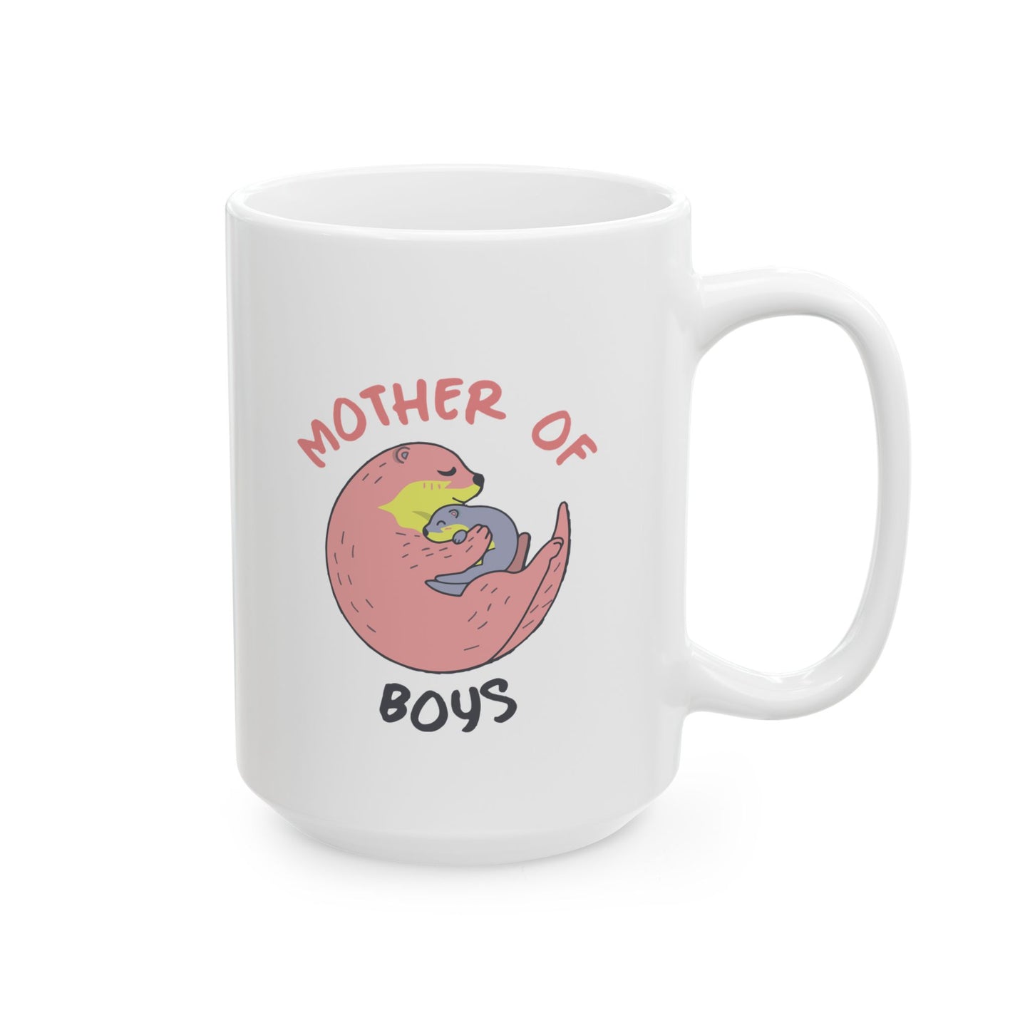 Fun Ceramic Mug - "Mother of Boys" - Perfect Gift for Loving Mother - CHILL T-SHIRT