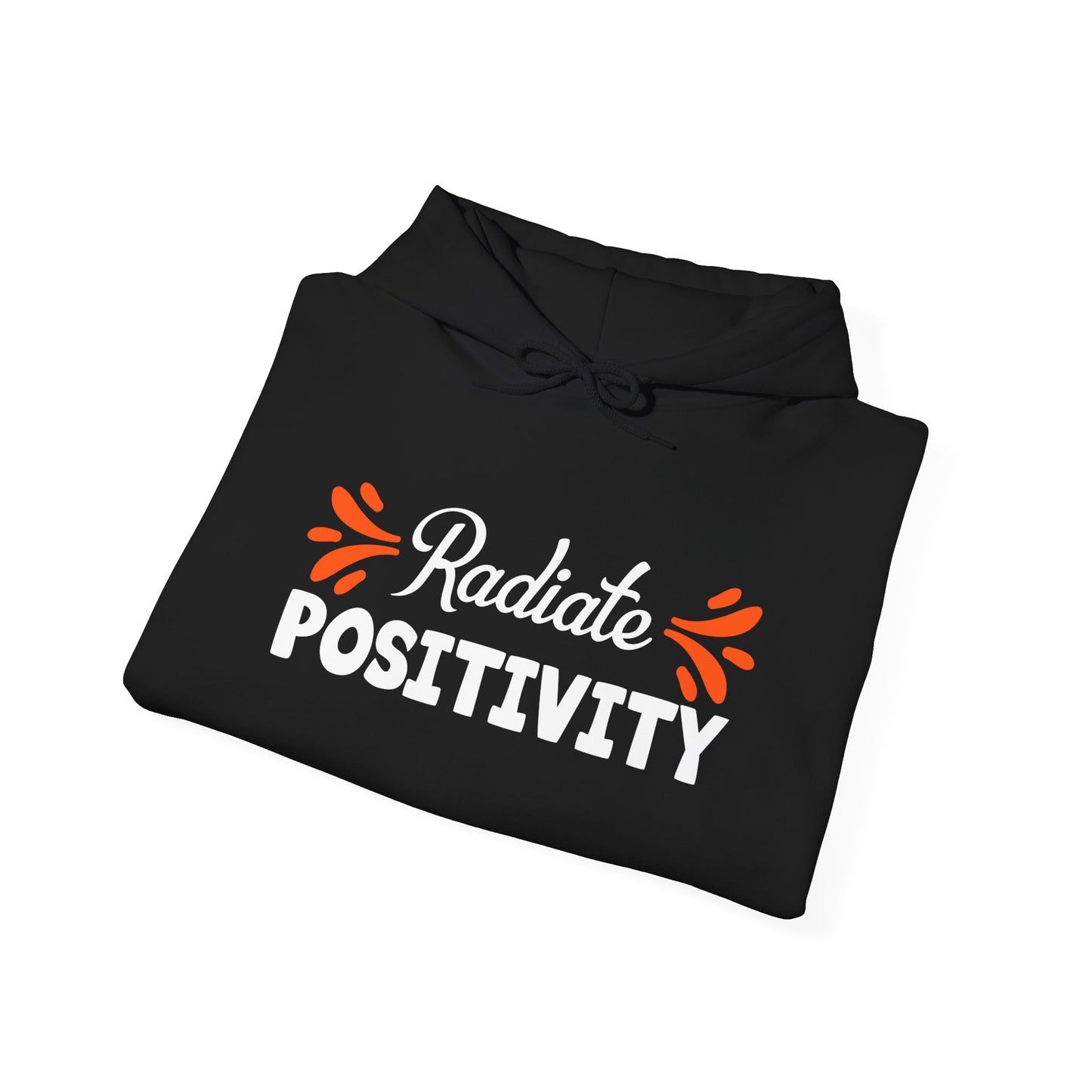 "Radiate Positivity" Unisex Heavy Blend™ Inspirational Apparel for Everyday Wear Hooded Sweatshirt