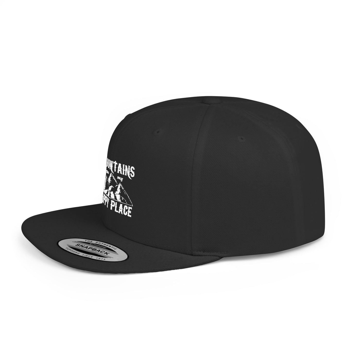 Mountain Adventures Snapback Hat - "Mountains My Happy Place"