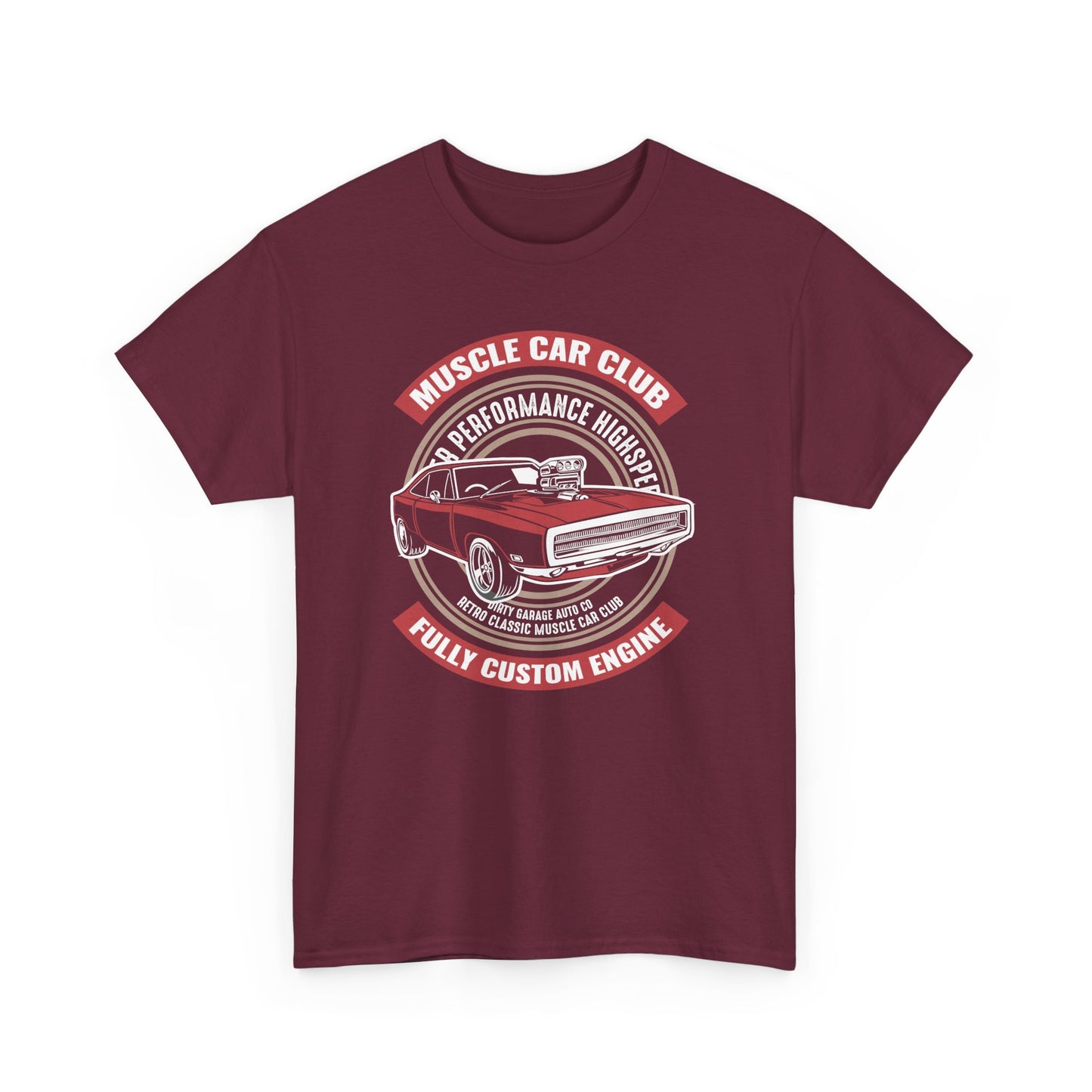 Muscle Car Club Unisex Heavy Cotton Tee - Automotive Enthusiast T-Shirt - CHILL T-SHIRT