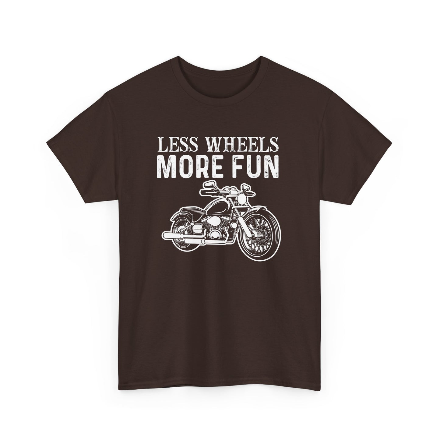 "Less Wheels More Fun" Unisex Heavy Cotton Tee T-Shirt - CHILL T-SHIRT