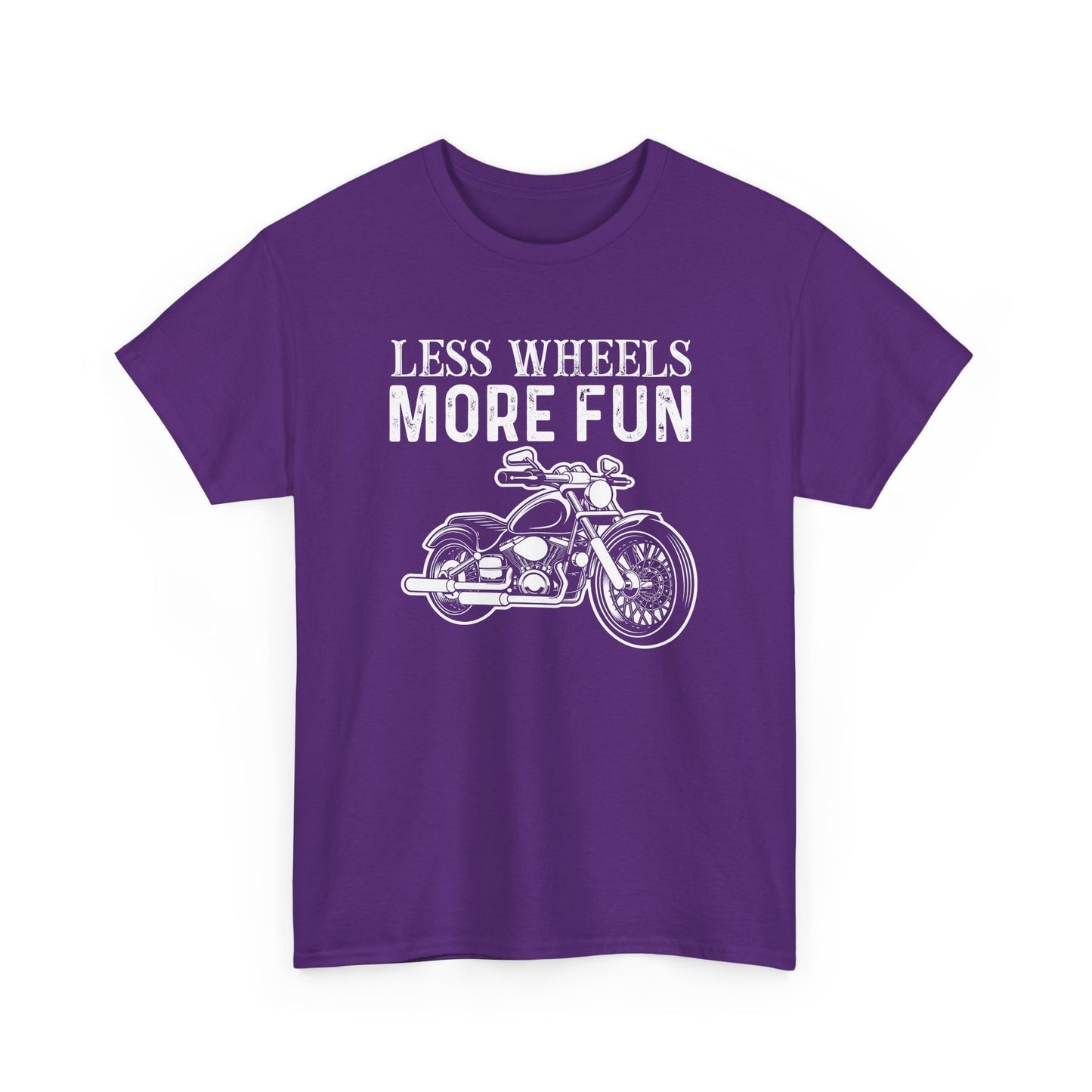 "Less Wheels More Fun" Unisex Heavy Cotton Tee T-Shirt - CHILL T-SHIRT