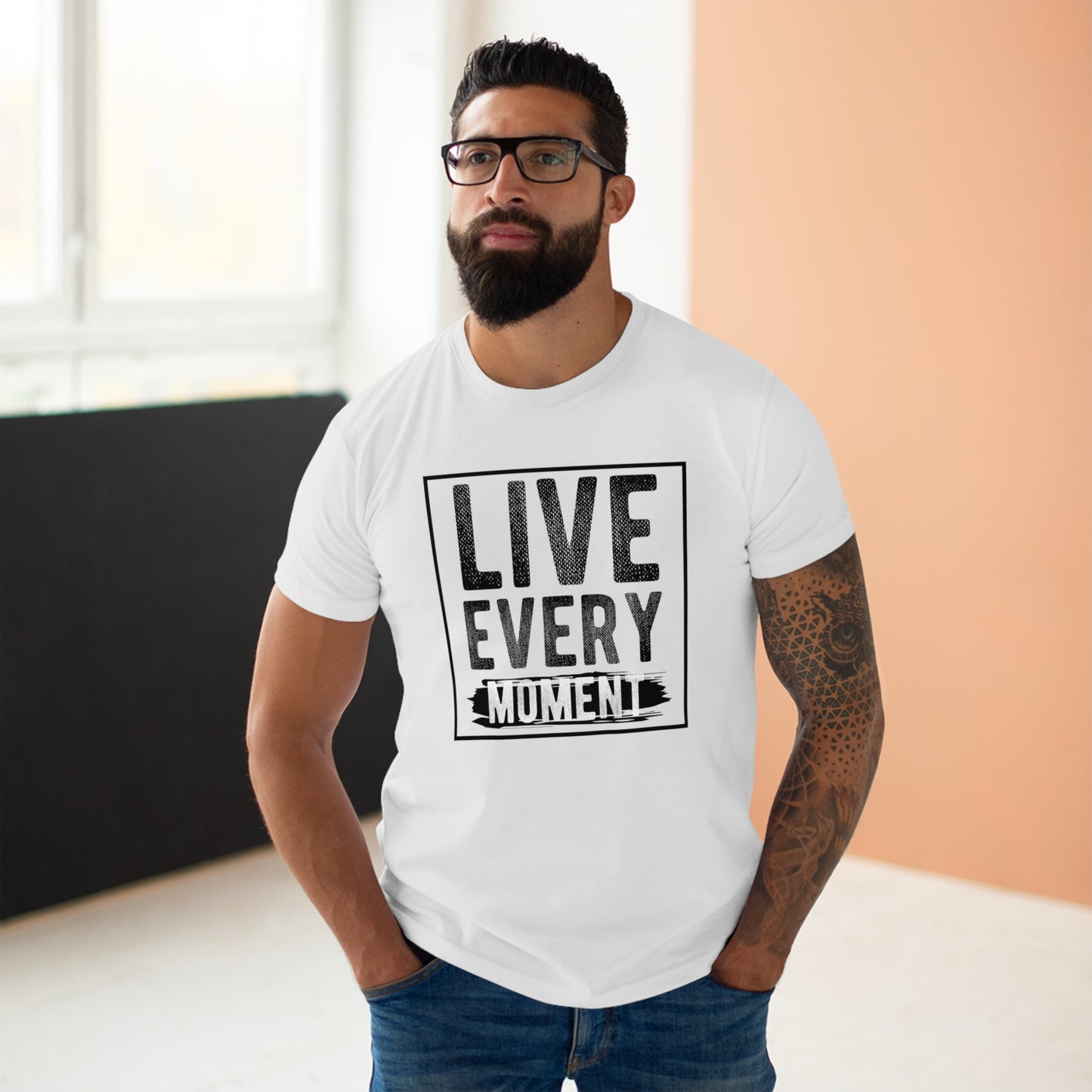 Live Every Moment Unisex Heavy Cotton Tee - Inspirational Quote T-Shirt