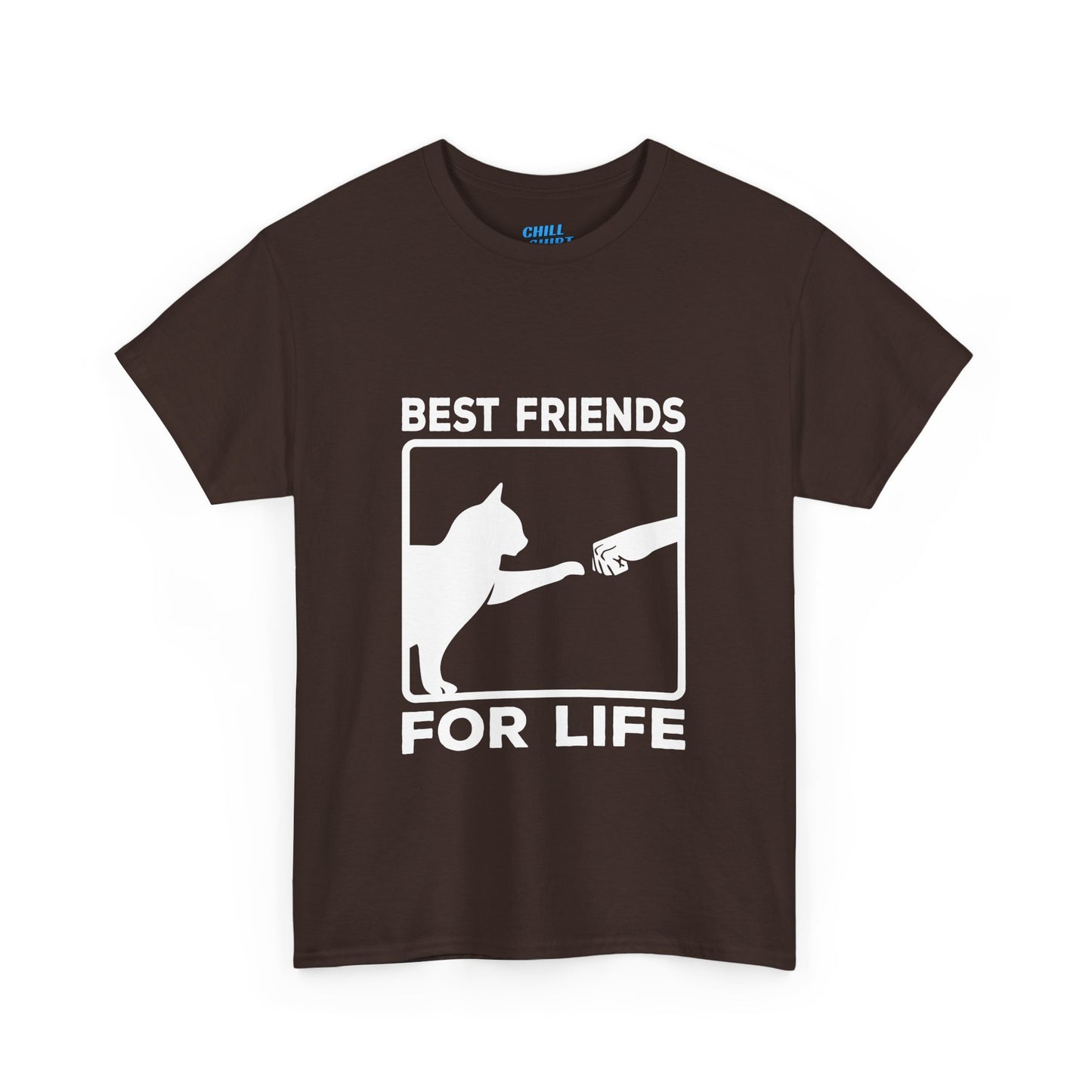 Best Friends for Life Cat Lover Unisex Heavy Cotton Tee