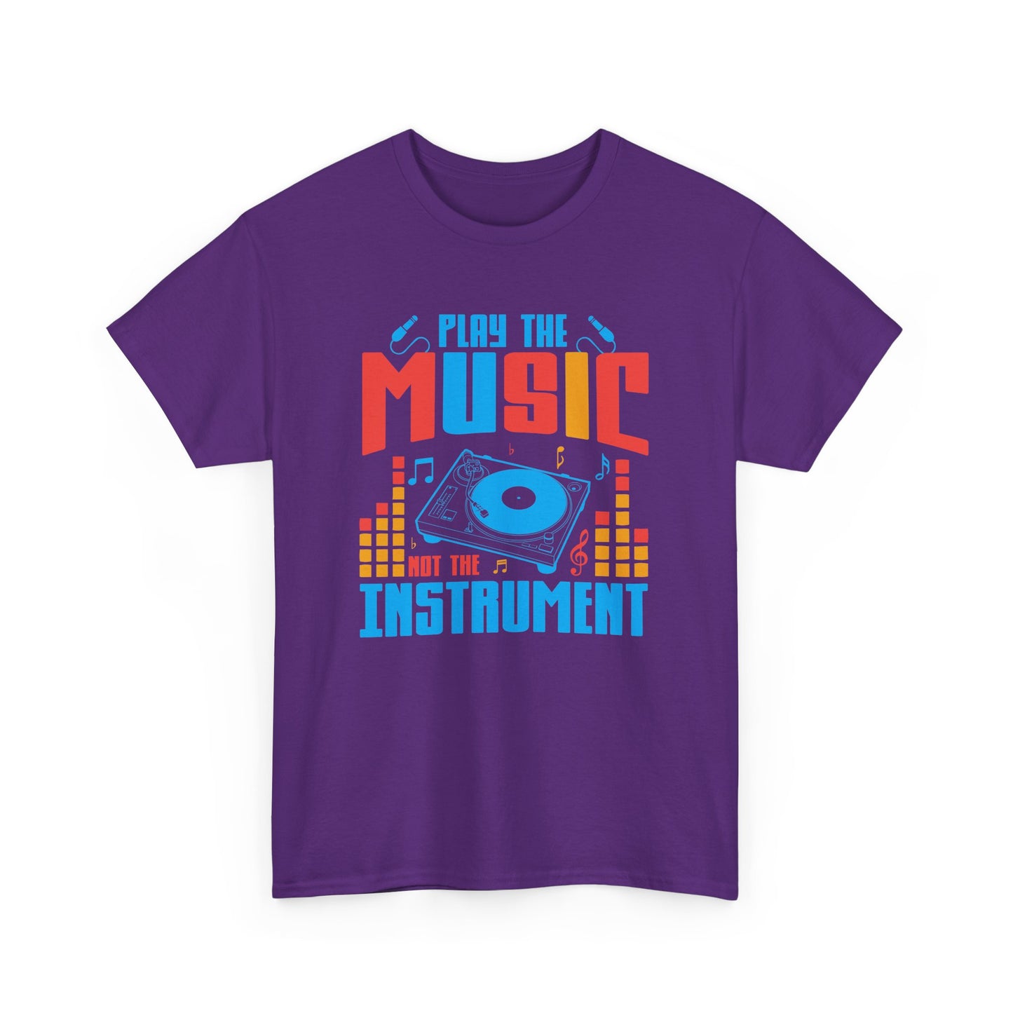 "Play the Music Instrument" Unisex Heavy Cotton Tee - Music Lover's T-Shirt for Musicians and Fans - CHILL T-SHIRT