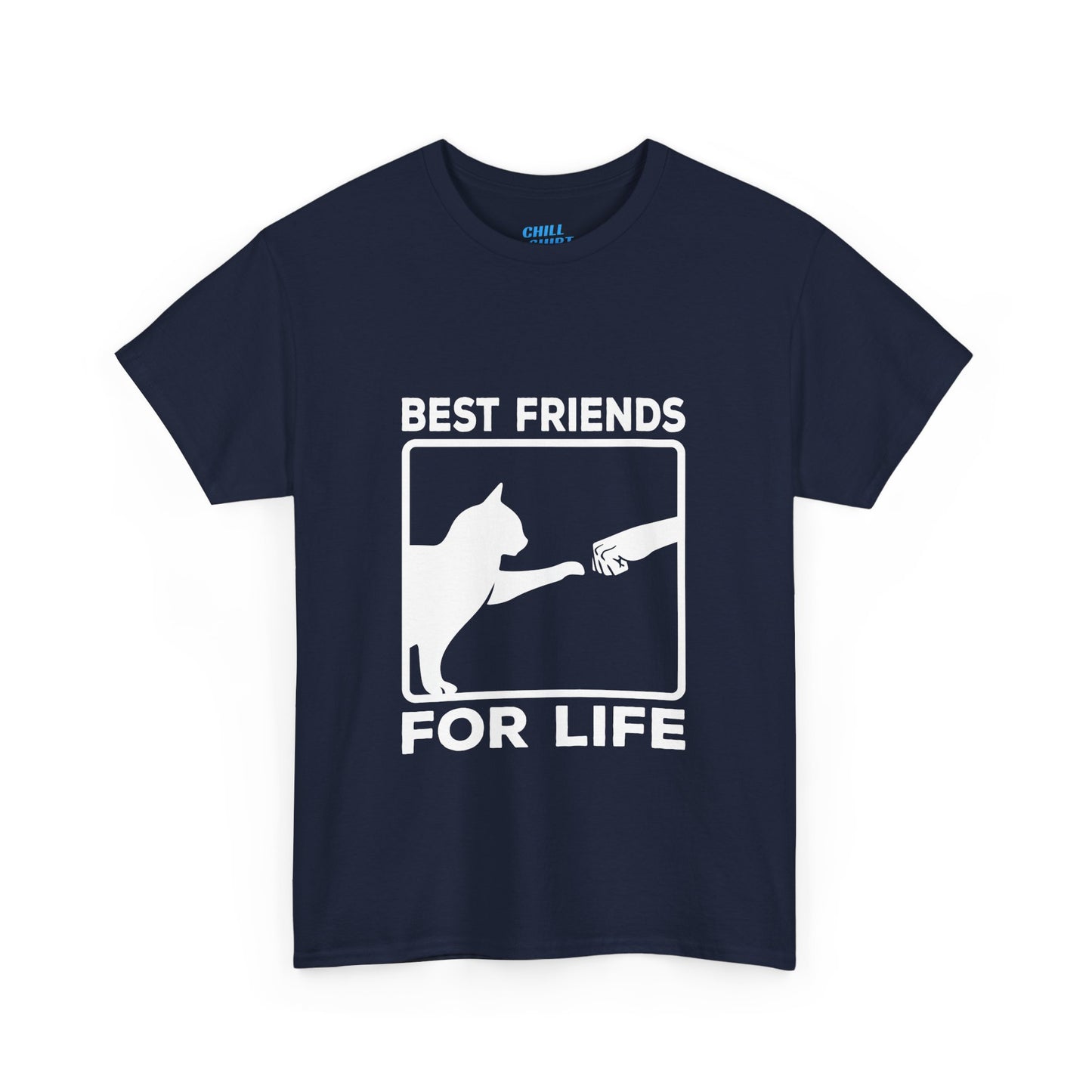 Best Friends for Life Cat Lover Unisex Heavy Cotton Tee