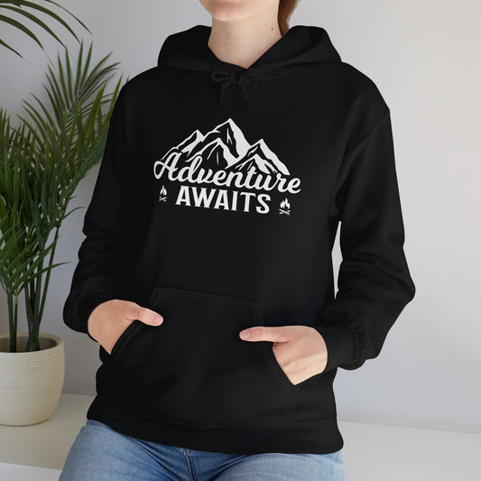 Adventure Awaits Unisex Heavy Blend™ Hooded Sweatshirt - Perfect for Explorers