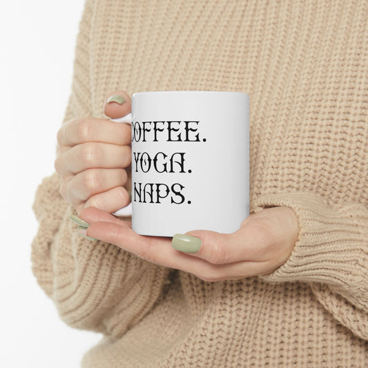 Coffee Lovers Ceramic Mug - Perfect Gift for Friends, Funny Quote Design, Inspirational, Home Office Decor, 11oz & 15oz Sizes - CHILL T-SHIRT