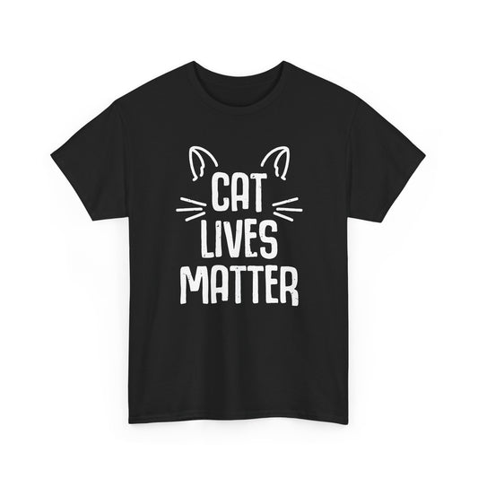 Heavy Cotton Tee - 'Cat Lives Matter' Tee for Cat Lovers T-Shirt - CHILL T-SHIRT
