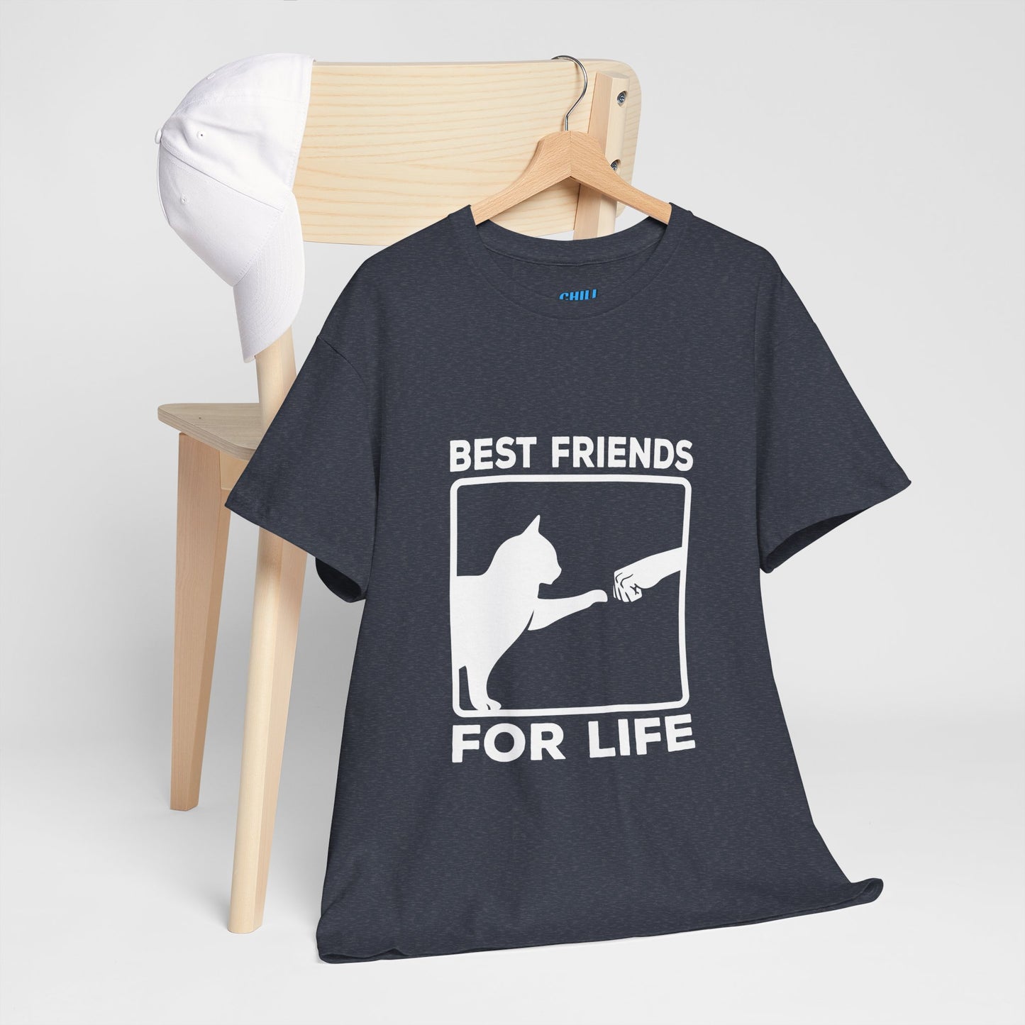 Funny Catlover "Best Friends For Life" Unisex Heavy Cotton Tee