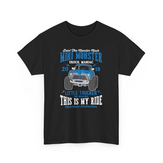 Mini Monster Truck Mania Unisex Tee - Perfect for Little Truckers! T-Shirt - CHILL T-SHIRT