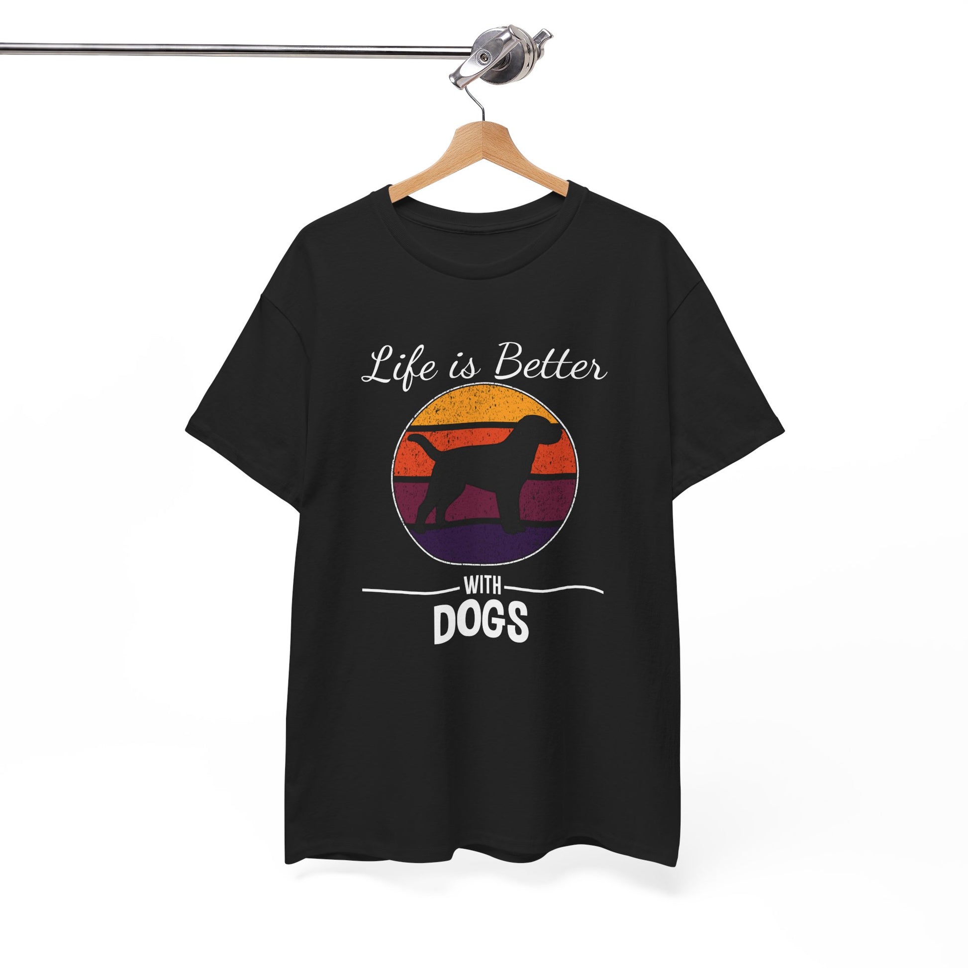 "Life Is Better With Dog" Unisex Heavy Cotton Tee - Perfect for Pet Lovers T-Shirt - CHILL T-SHIRT