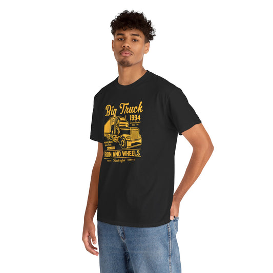 Big Truck Heavy Cotton Tee - Iron and Wheels Design T-Shirt - CHILL T-SHIRT