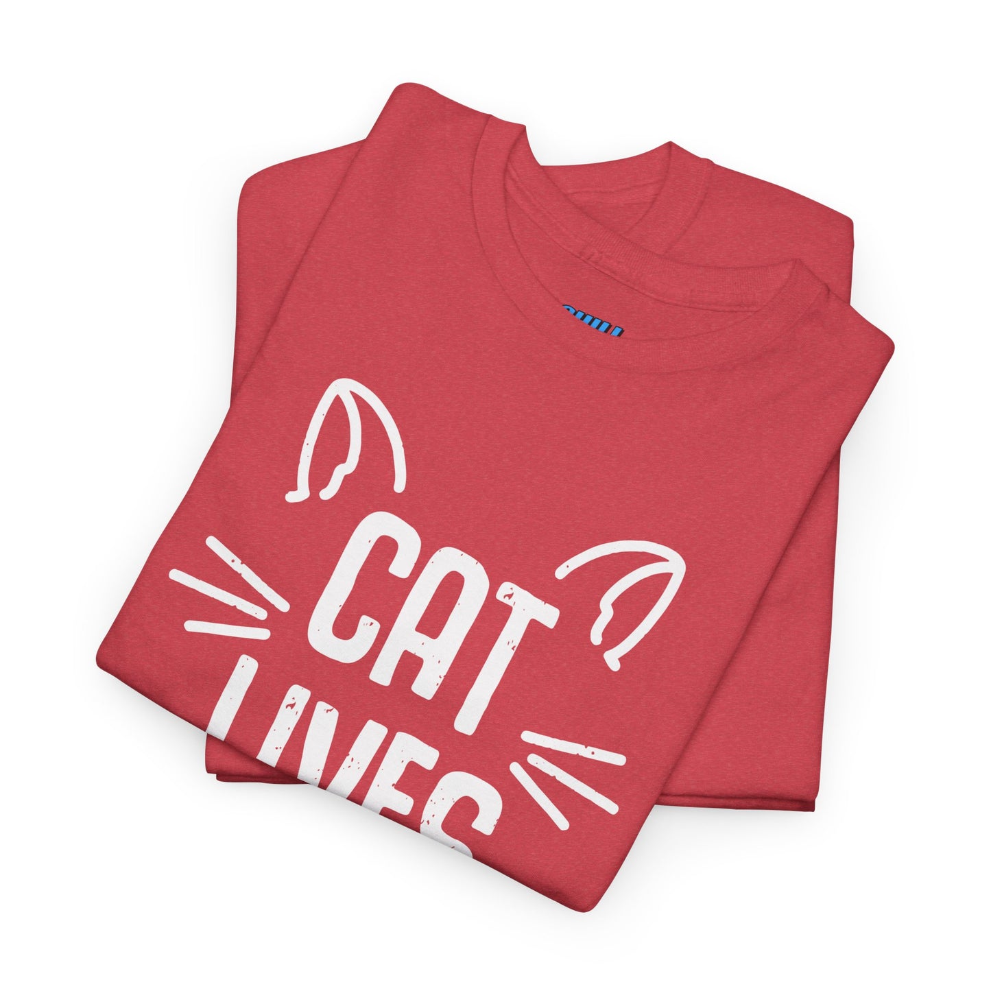 Unisex Heavy Cotton Tee - 'Cat Lives Matter' Tee for Cat Lovers