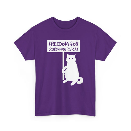 Funny Schrodinger's Cat Unisex Heavy Cotton Tee T-Shirt - CHILL T-SHIRT