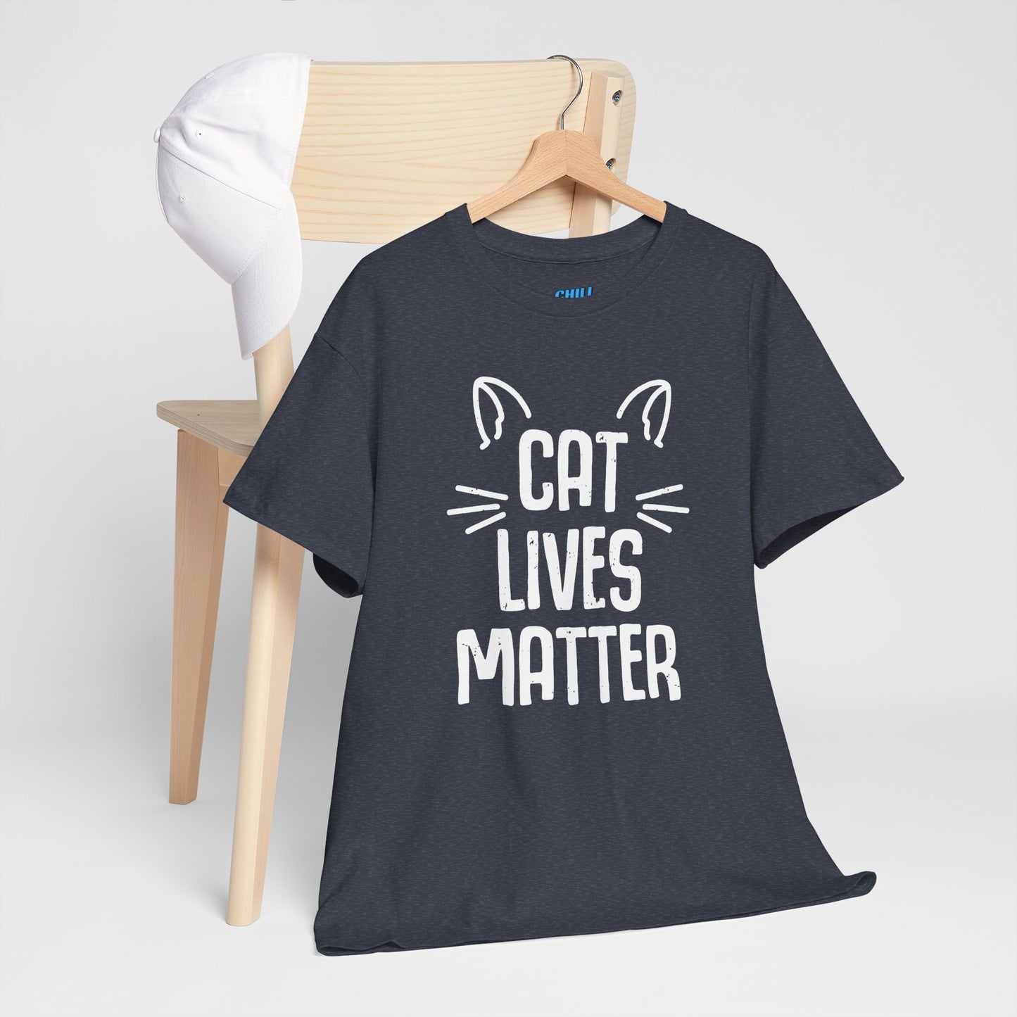 Unisex Heavy Cotton Tee - 'Cat Lives Matter' Tee for Cat Lovers