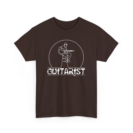 Guitarist Unisex Heavy Cotton Tee - Perfect for Musicians and Music Lovers - Casual Gift for Any Occasion Dark Version - CHILL T-SHIRT