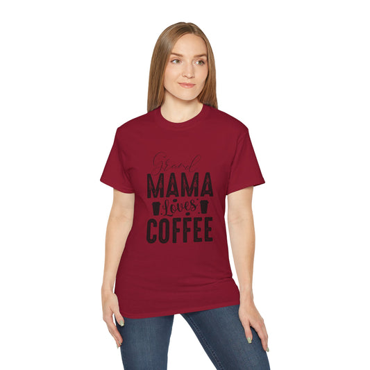 Grand Mama Loves Coffee Heavy Cotton Tee T-Shirt - CHILL T-SHIRT