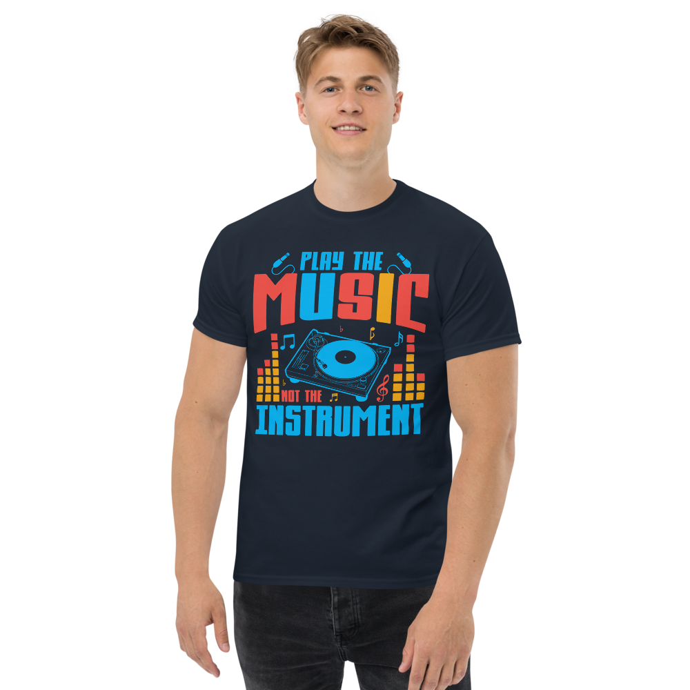 "Play the Music Instrument" Unisex Heavy Cotton Tee - Music Lover's T-Shirt for Musicians and Fans - CHILL T-SHIRT